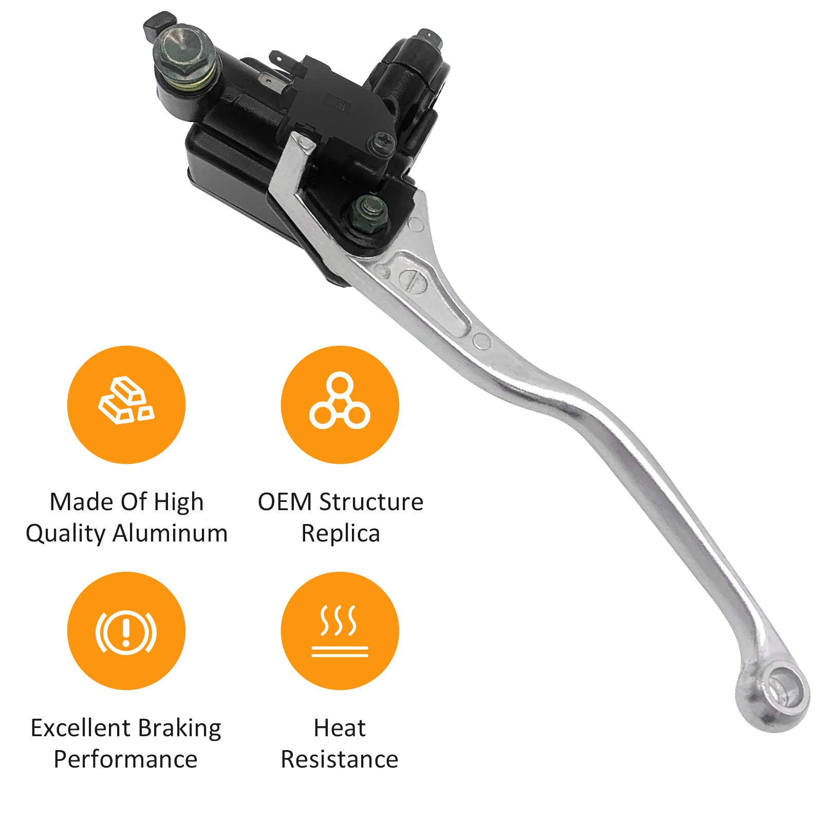 Front Right Brake Master Cylinder for Kawasaki Bayou 300 400 Lakota 300 Mojave 250 Prairie 300 400 KLF300 KLF400 KEF300 KSF250 K