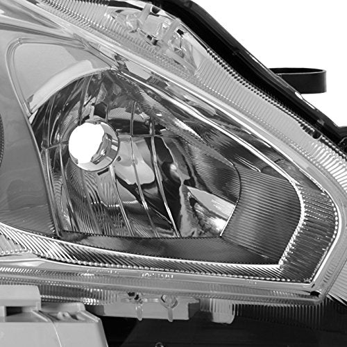 AKKON Halogen Headlights for 13-15 Altima Sedan - Chrome Housing, Driver & Passenger Side, Direct Replacement Pair, Model 5-HD-JH-NA134D-OE