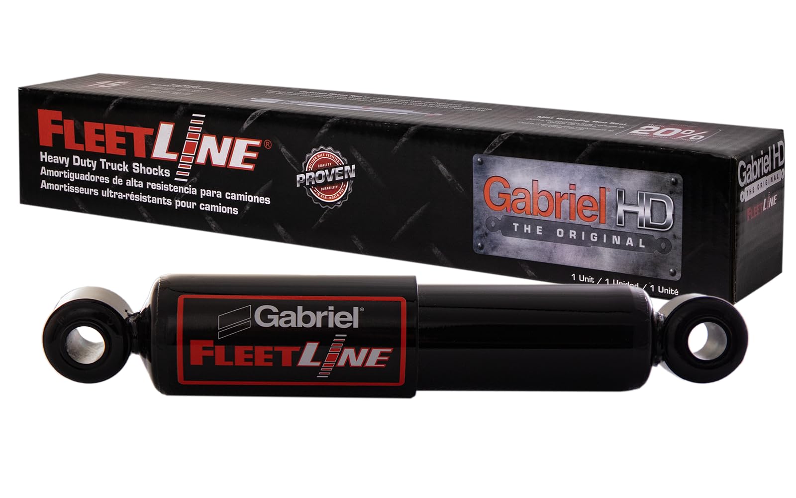 Gabriel 85052 Fleetline Heavy Duty Rear Shock Absorbers For Hendrickson Hk190T, Hk230, Ht250Us; Blue Bird; Great Dane Trailer; I