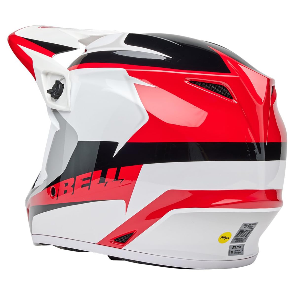 Bell Mx-9 Mips Dirt Helmet (Gloss Rift Red/White - Medium)