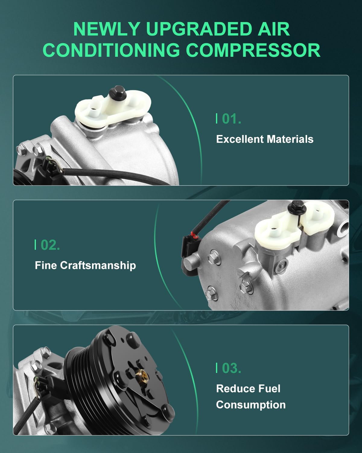 SCITOO AC Compressor for A-udi A6 2.4L 2.8L 3.0L 3.2L for A-udi A6 Quattro 3.0L 3.2L for A7 Quattro 3.0L for Q5 for S4 for S5 3.