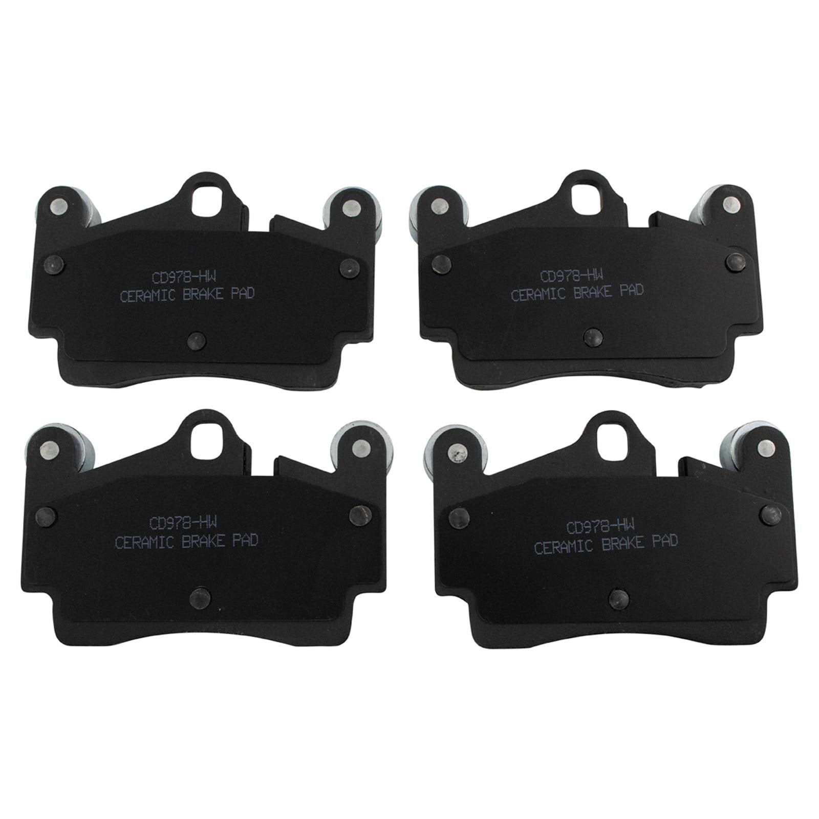TRQ Rear Brake Pads Ceramic Compatible with 2007-2015 Audi Q7 2003-2010 Porsche Cayenne 2004-2010 Volkswagen Touareg