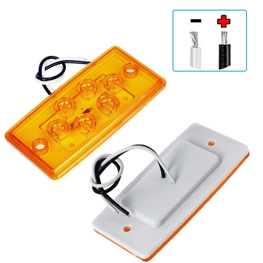NPAUTO 5pcs Amber LED Freightliner Cab Lights - Waterproof Roof Top Clearance Marker Lights, Model 8542077453, 6 LED