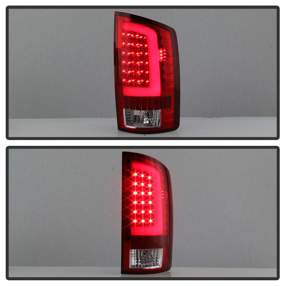 Acanii - For Red 2002-2006 Dodge Ram 1500 03-06 Ram 2500 3500 Led Bar Tail Lights Brake Lamps