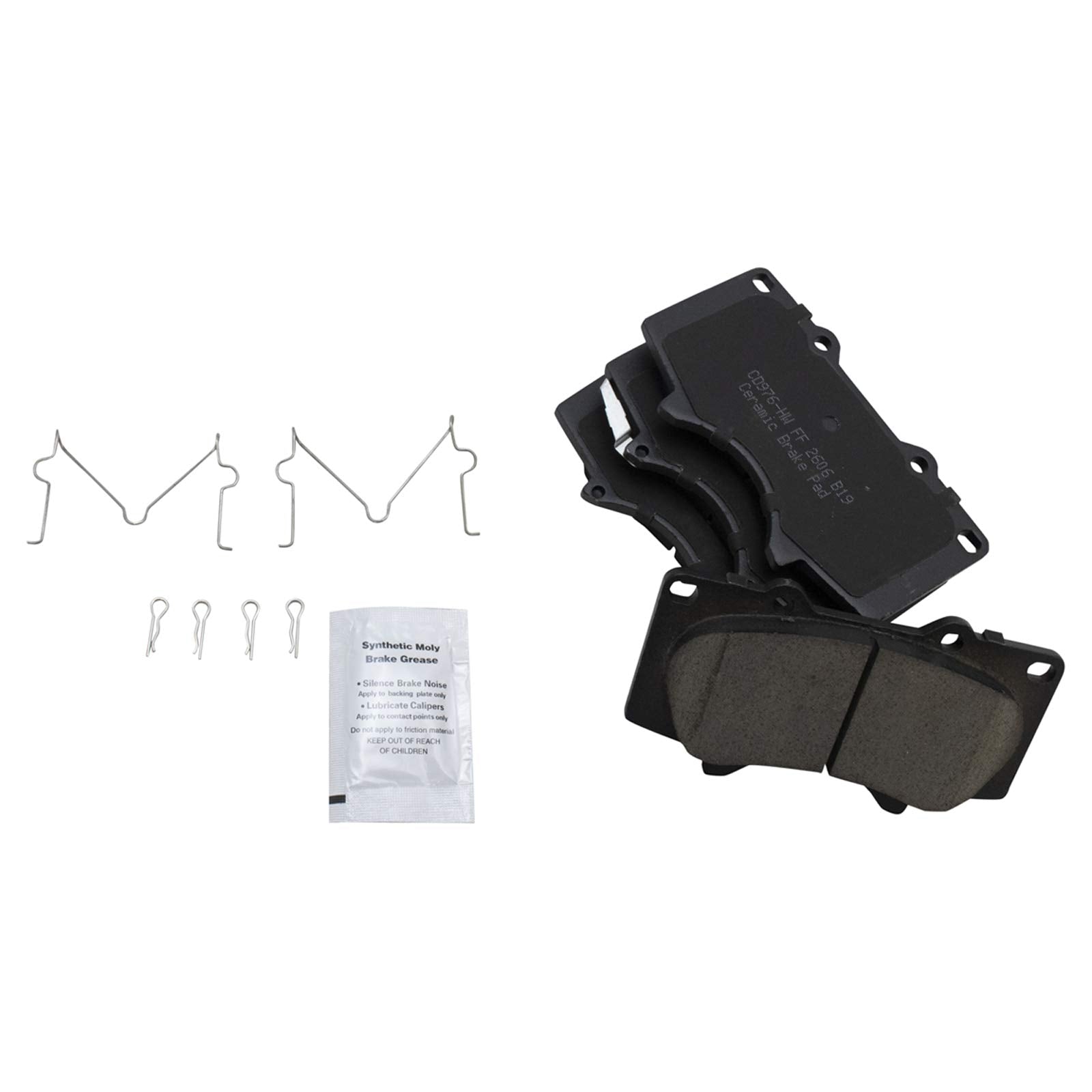 Trq Posi Ceramic Brake Pad & Rotor Kit Front For Toyota Sequoia Tundra
