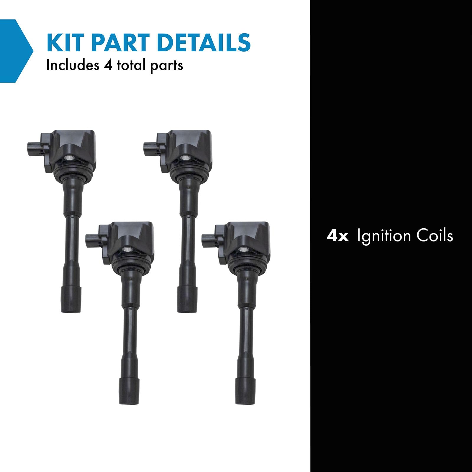 Trq Ignition Coil Set Compatible With 2014-2017 Honda Accord