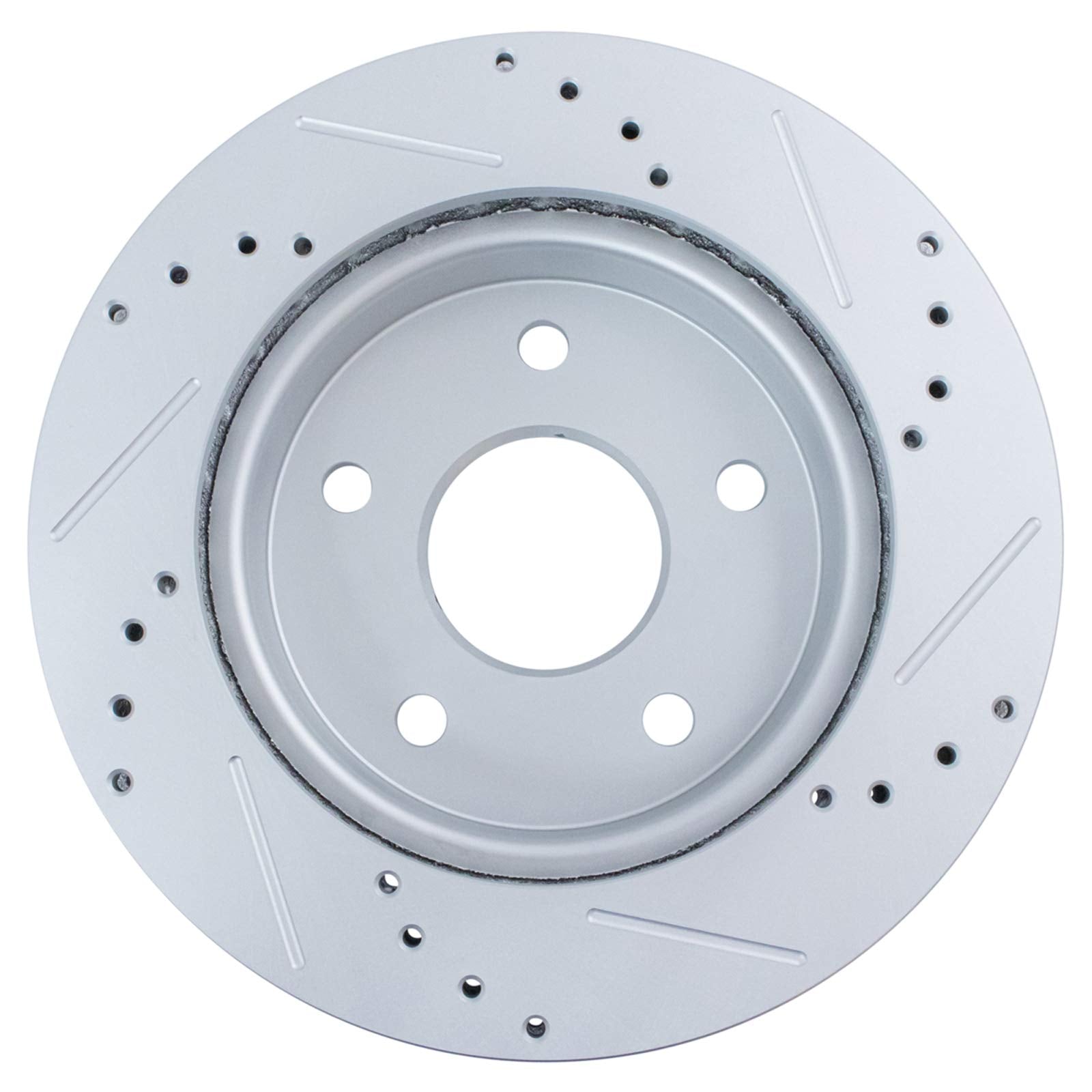 Trq Front Performance Brake Rotors Set Premium G-Coated Cross Drilled & Slotted Compatible With 2005-2010 Dodge Dakota 2006-2009
