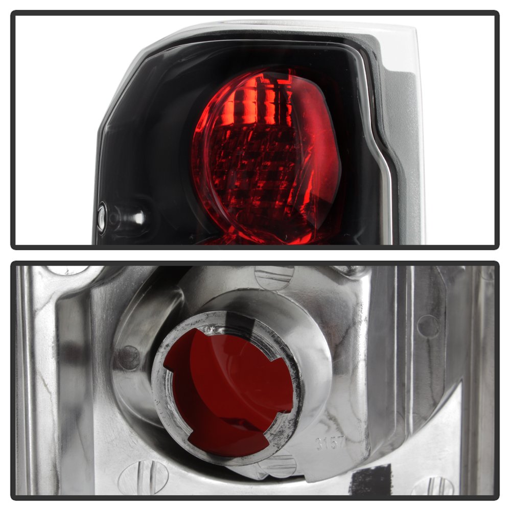 ACANII Black Rear Tail Lights for 1987-1996 Ford F150 F250 F350 Bronco - Driver & Passenger Side Brake Lamps Pair