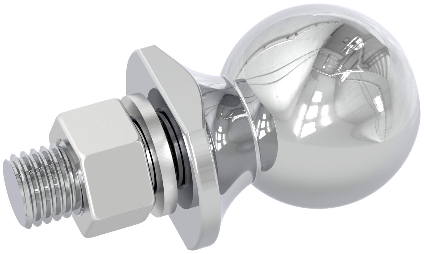 Big Red Atrly2019R Torin Trailer Hitch Ball, 2 Inch Diameter, 1.75 Ton (3,500 Lbs), 3/4 X 1-3/4-Inch Shank, White