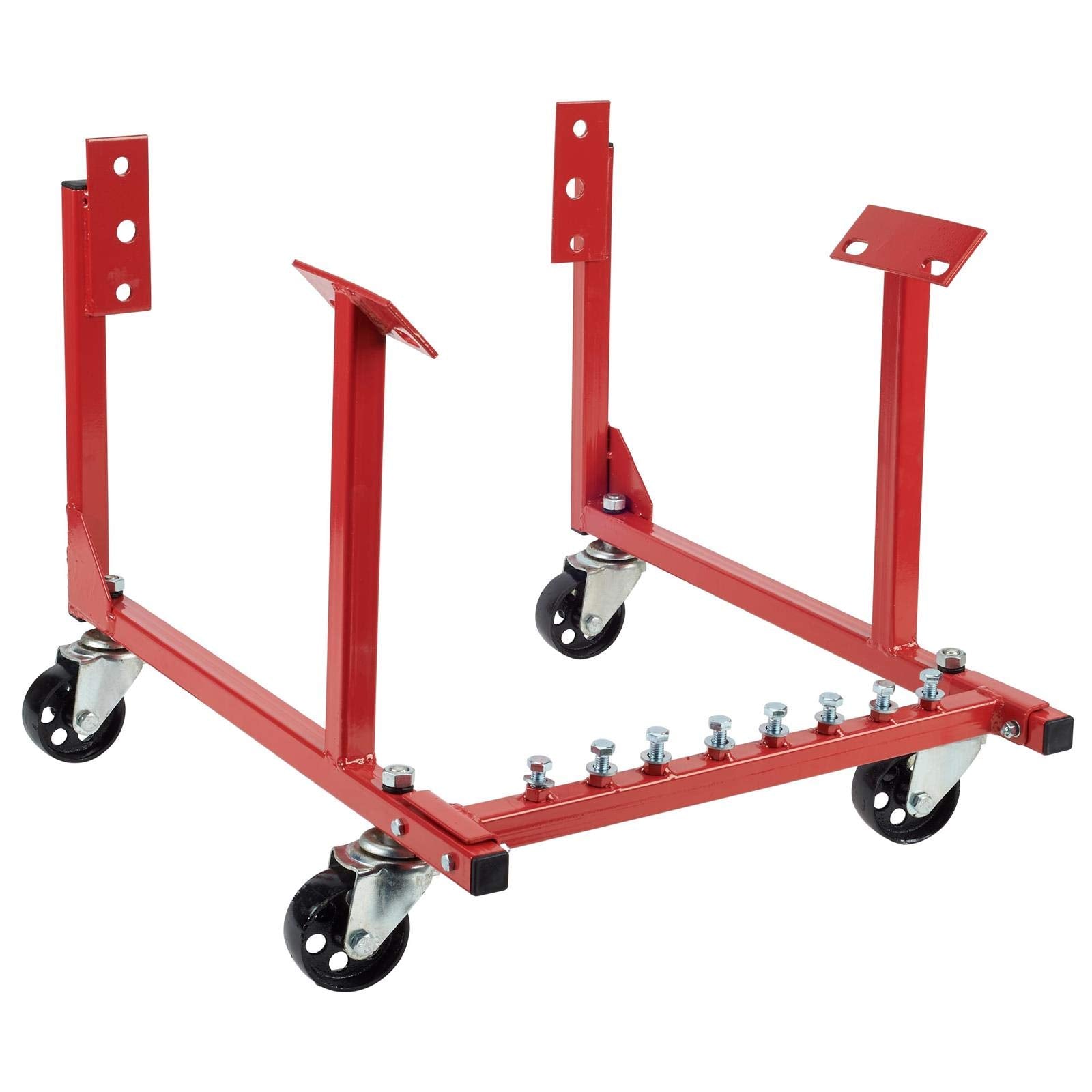 Speedway Motors Rolling Engine Cradle Stand with Wheels, Fits Chevy V8 Small Block and Big Block, Steel Construction, Built in H