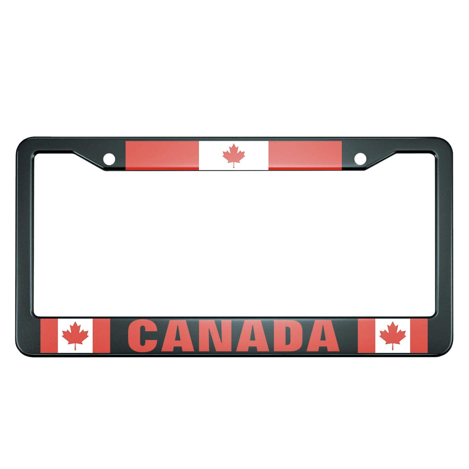 HOSNYE Canada License Plate Frame The Canadian Flag Metal License Plate Cover Front Plates Frames Car Tag Frame for Women Men US