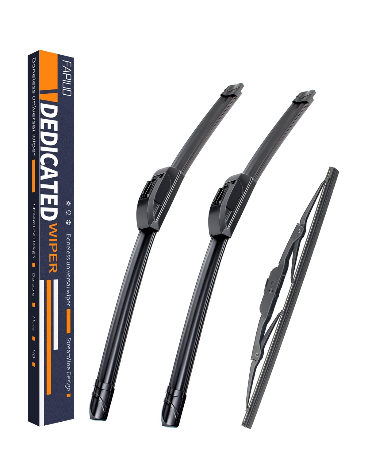 Replacement For Cadillac Srx2010-2016 Silent Wipers -Fapiuo Front Windshield Wipers 26''+17''+12'' Blade Set (3 Pack) Top Lock