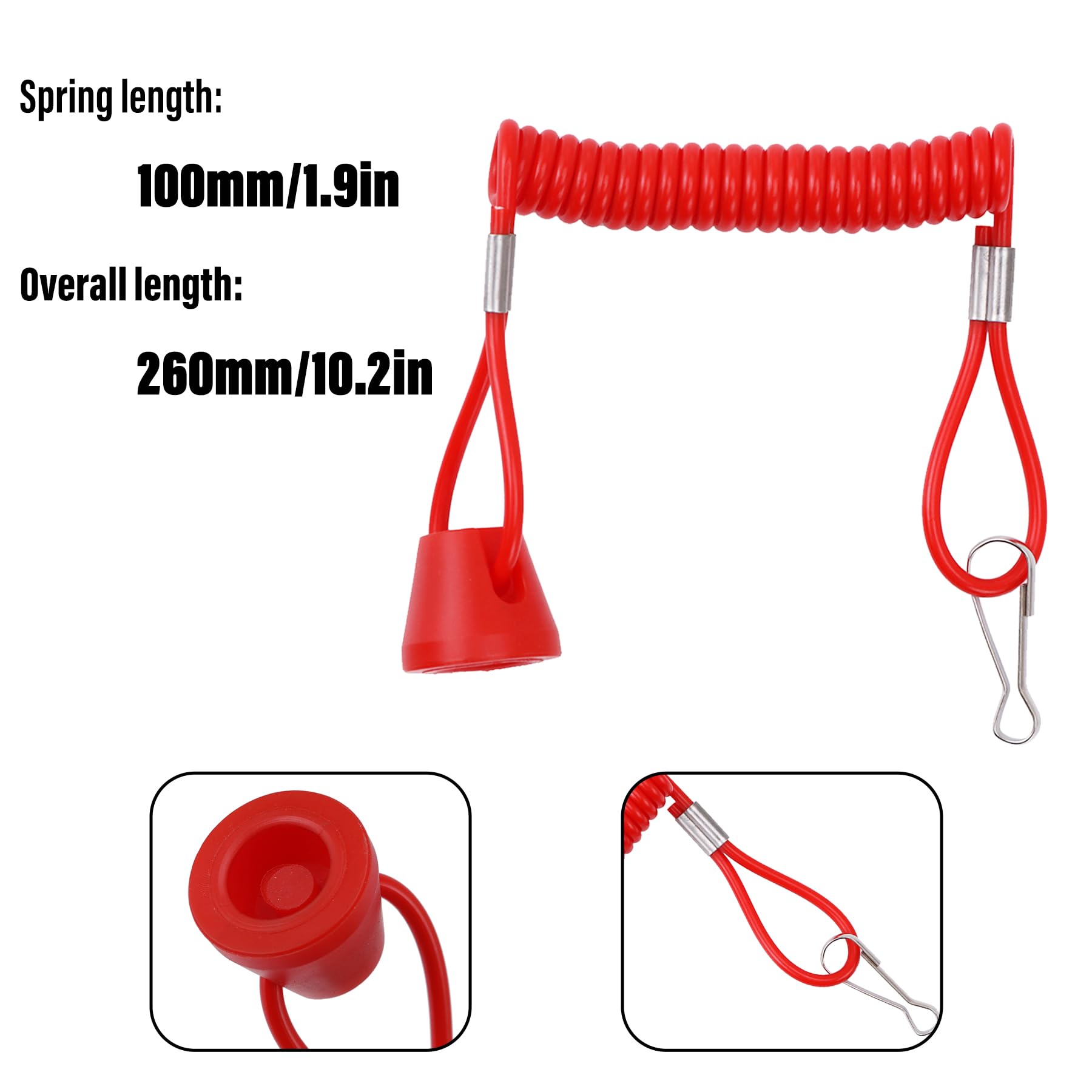 PLAXNS 7/8'' 22mm Handlebar 2 Wire Tether Kill Switch Replacement for 110cc 125cc Taotao Dirt Pit Bike ATV 4 Wheeler Quad Trail