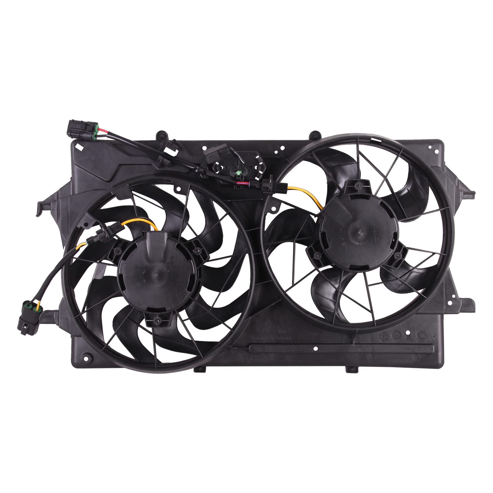TYG OE Replacement(CAPA Quality) Cooling Fan Extra Silent for 2003-2004 Ford Focus 2.0L DOHC Sedan / 2003-2004 2.0L DOHC Wagon /