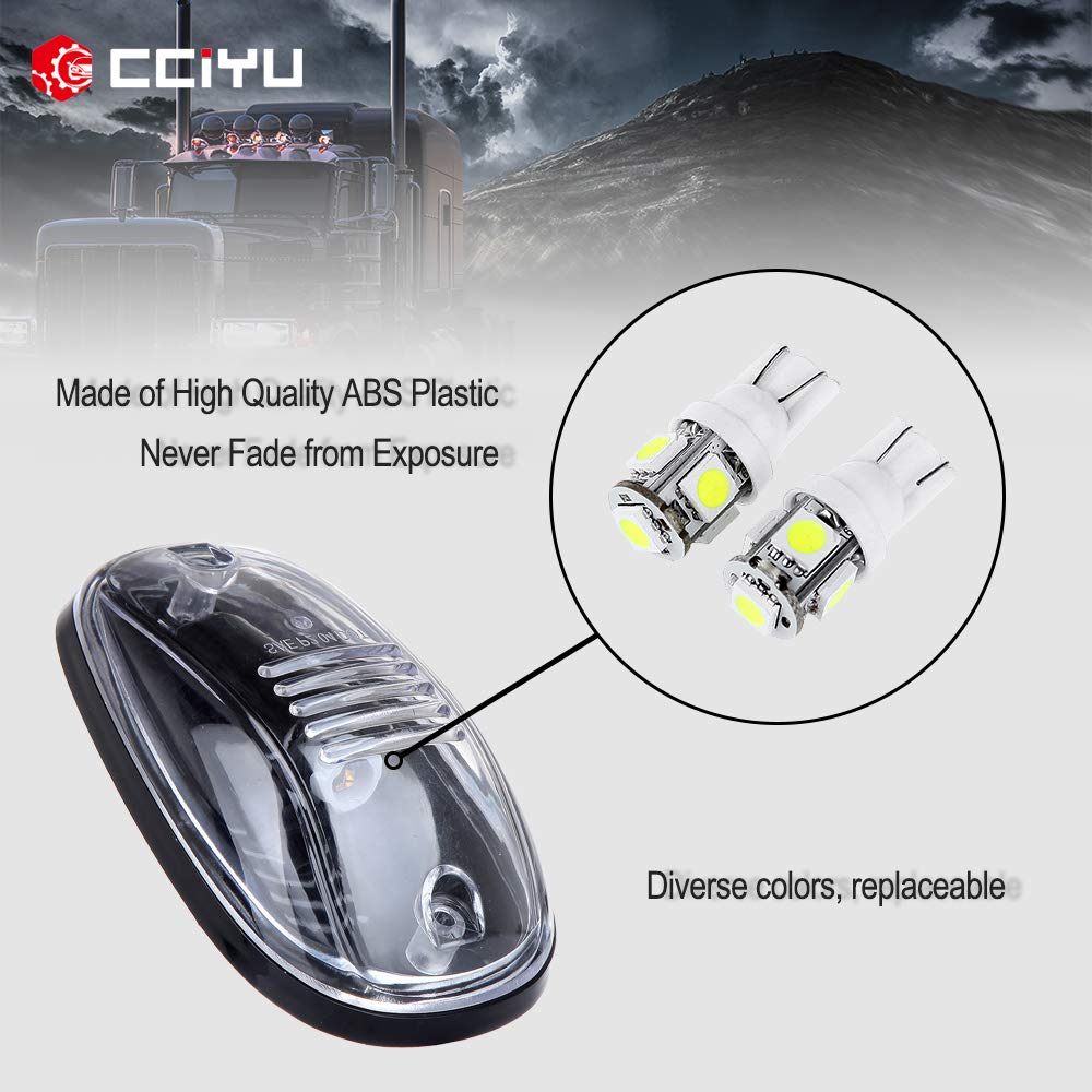 Cciyu 5 Pack Cab Roof Marker Running Light Led Replacement Fit For 2003-2017 For Dodge For Ram 1500 2500 3500 4500 5500 Cab Mark