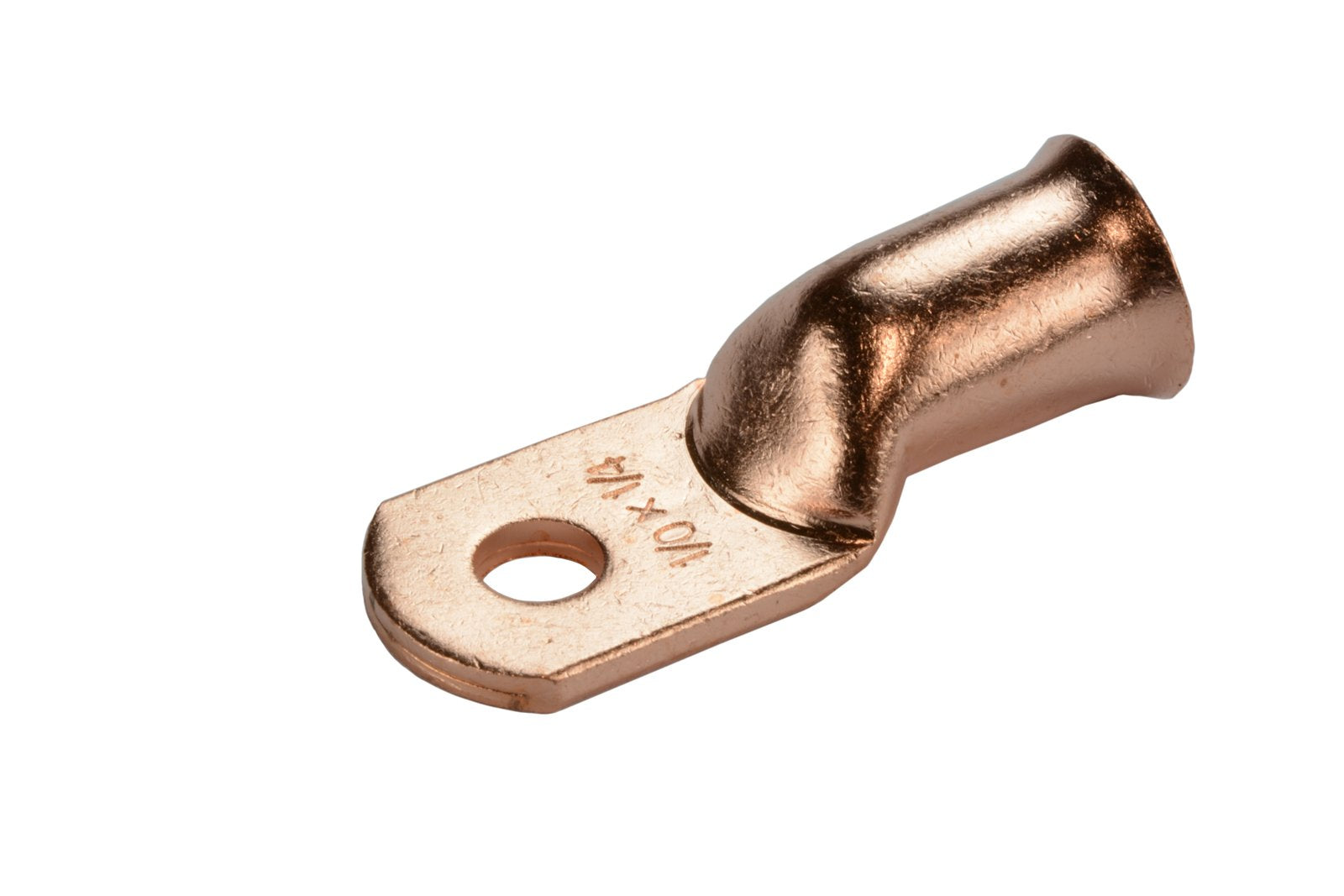 Temco 100 Pack Bare Copper Welding Battery Cable Ends, Lugs Terminal 1/0 Awg 1/4'' Hole (6 Awg To 1/0 Awg Options Available)