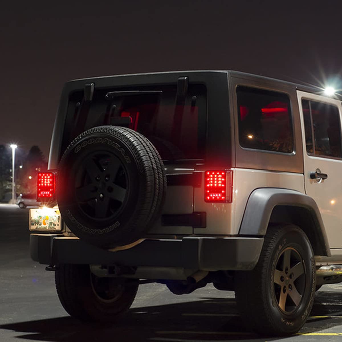JHLion Jeep JK Tail Lights - Smoke Lens LED with Turn Signal & Backup Light for Wrangler JK JKU 2007-2018