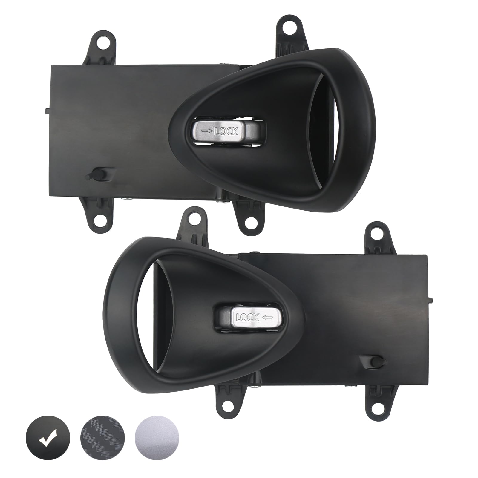 APPERFiT Interior Door Handle Pair Compatible with Nissan 350Z 2003 2004 2005 2006 2007 2008 2009