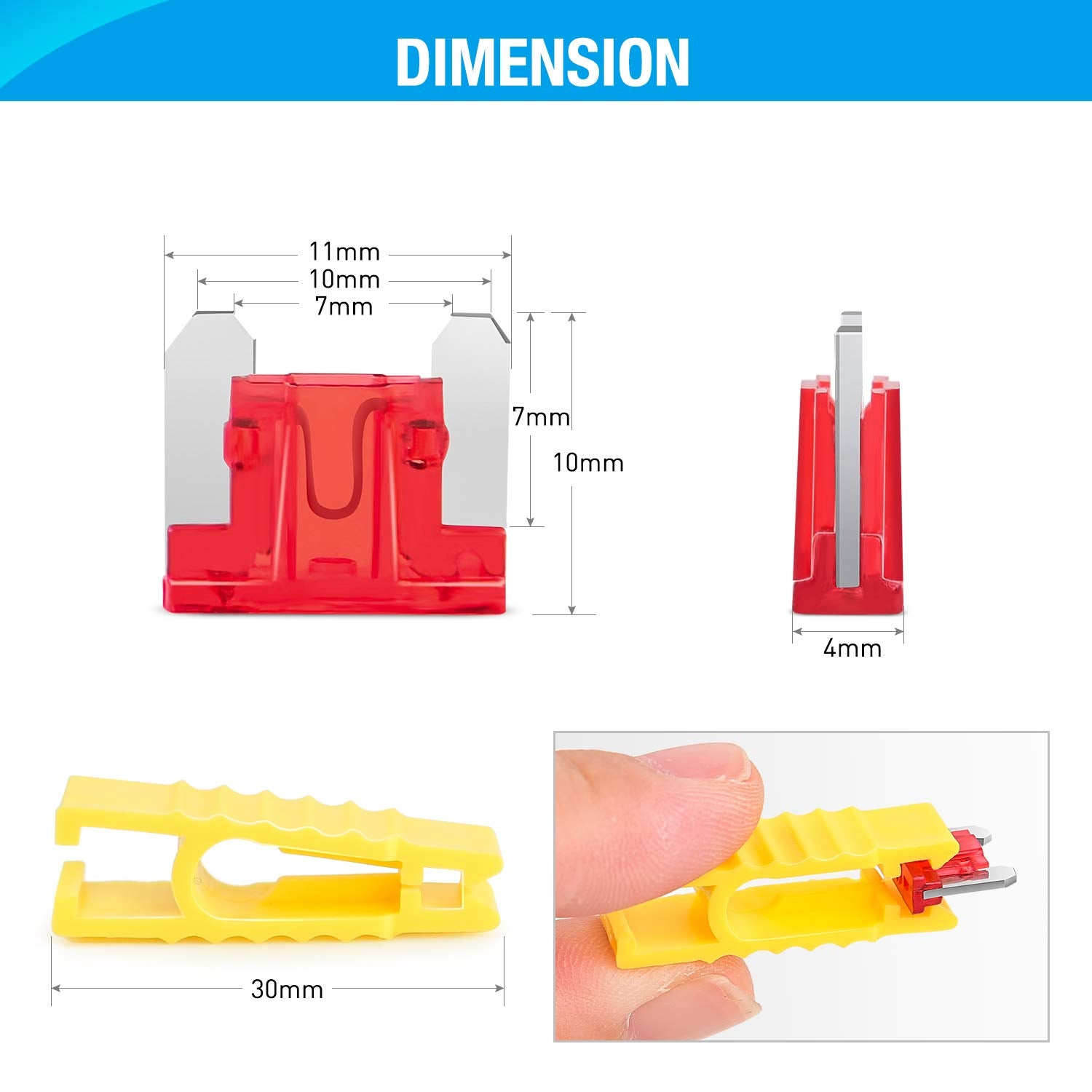 Nilight - 50014R 140pcs Low Profile Mini Blade Fuse Assortment, 2A 3A 5A 7.5A 10A 15A 20A 25A 30A 35A 40A Mini Blade Fuses for C