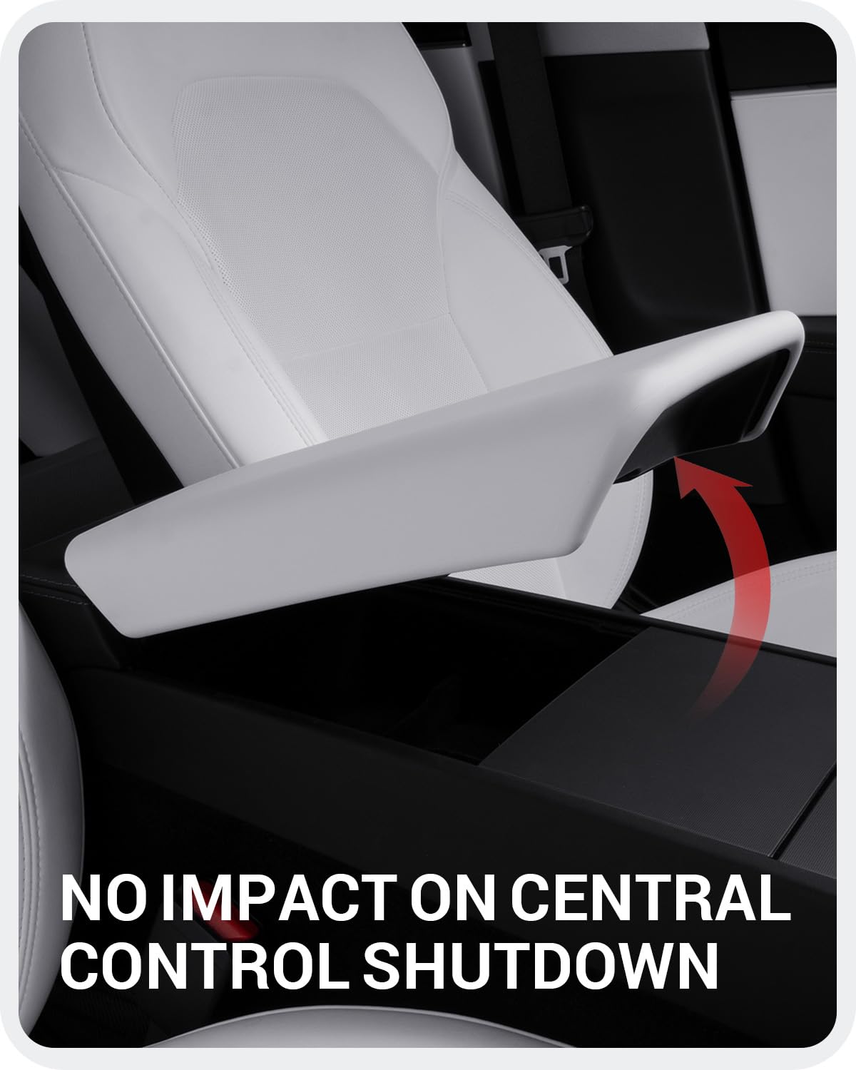 Basenor Upgraded Center Console Cover For 2024 2025 Tesla Model 3 Refresh Highland New Tesla Model Y 2025 2026 Juniper Non-Slip