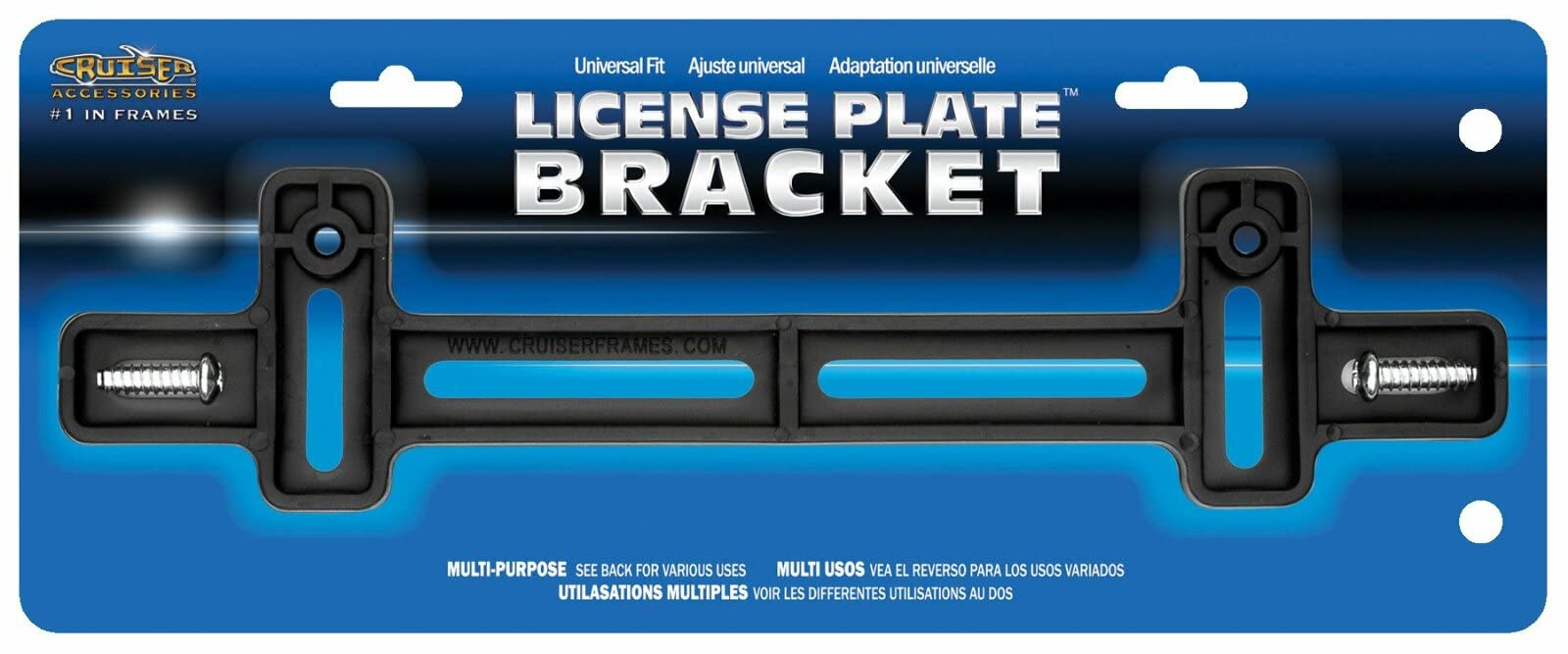 Cruiser Accessories 79050 License Plate Bracket - Black Plastic, Durable Design