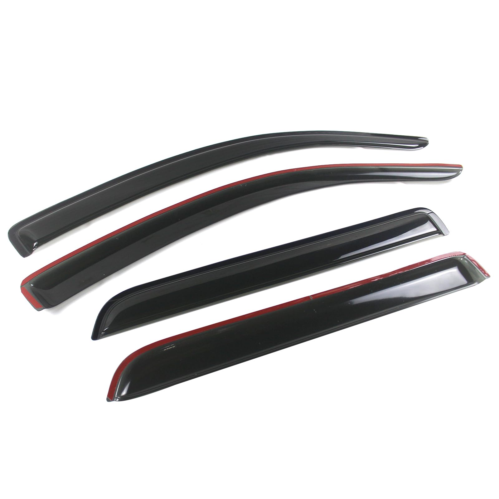 Window Visors Compatible with 2008-2020 Toyota Sequoia, Dark Smoke Car Rain Sun Window Shade Guard Visor by IKON MOTORSPORTS, 20