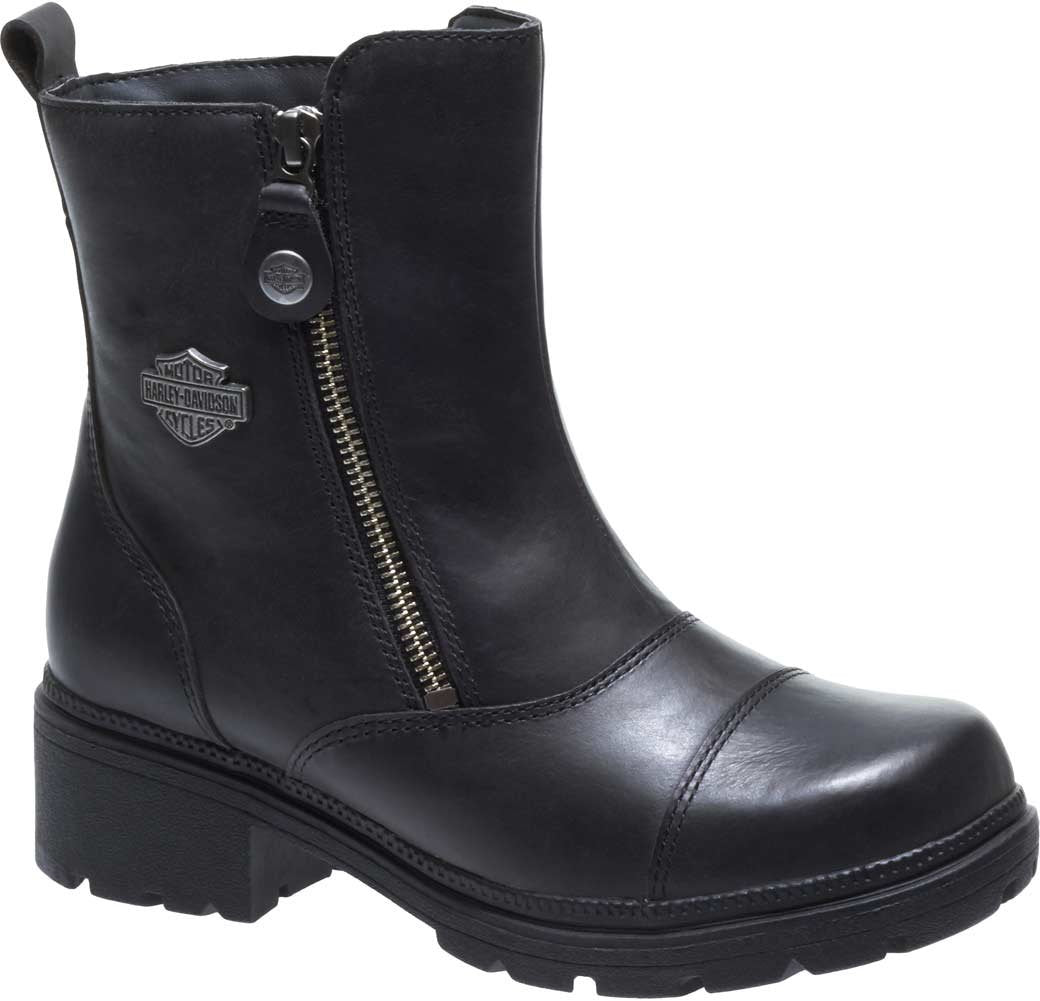 Harley-Davidson Footwear Women'S Amherst Motorcycle Boot, Black, 7