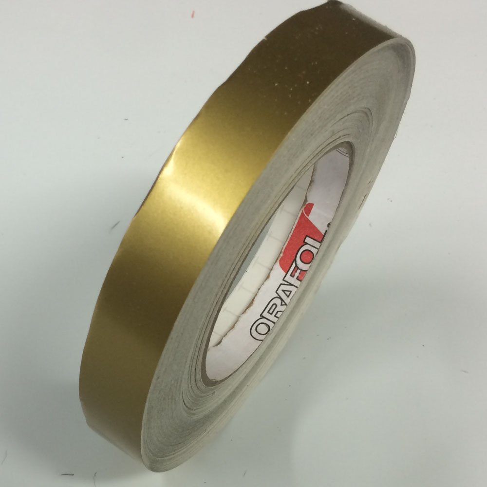 Oracal Vinyl Striping Tape 651 - Pinstripes, Decals, Stickers, Striping - 3 Inch X 150Ft. Roll - Gold