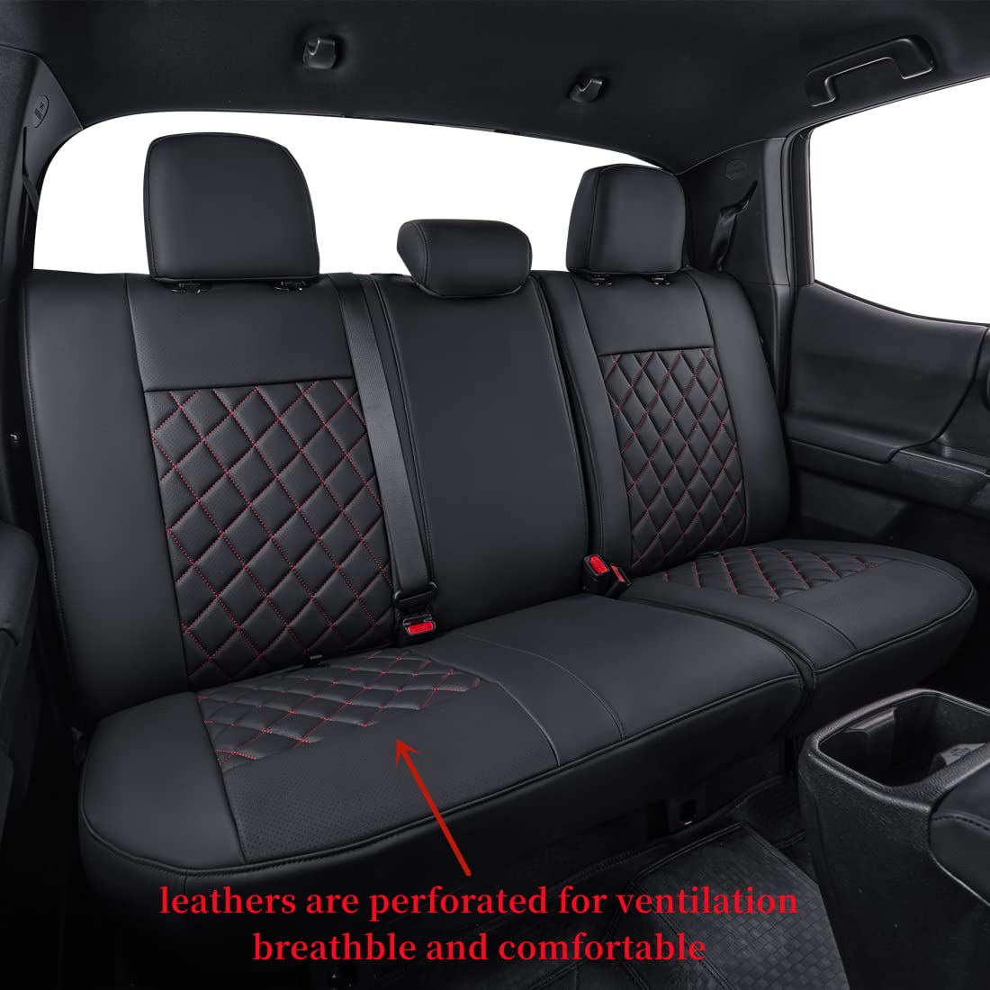 Coverdream Custom Fit Tacoma Seat Covers For 2016-2023 Toyota Tacoma Double Cab/Crew Cab Sr,Sr5,Trd Off Road,Trd Pro,Trd Sport,T
