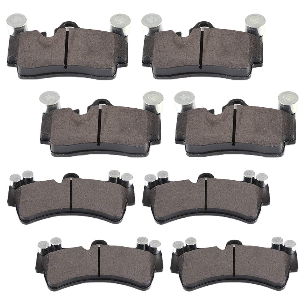 Cciyu D1014 D978 Front & Rear Professional Ceramic Brake Pads Set Fit For 2007-2015 For Audi Q7,2003-2006 2008-2010 For Porsche