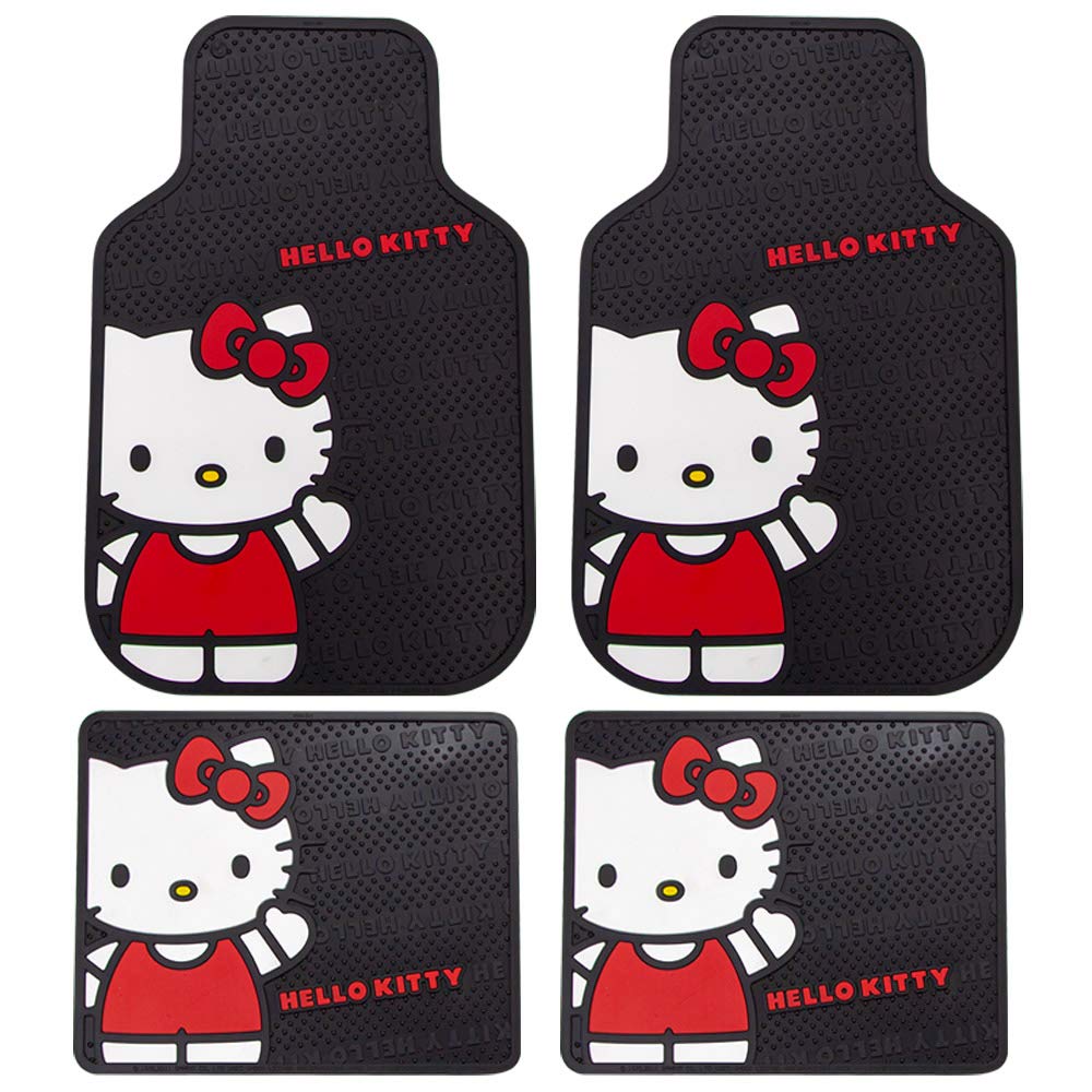 Plasticolor Hello Kitty Sanrio Waving Front & Rear Car Truck Suv Seat Rubber Floor Mats