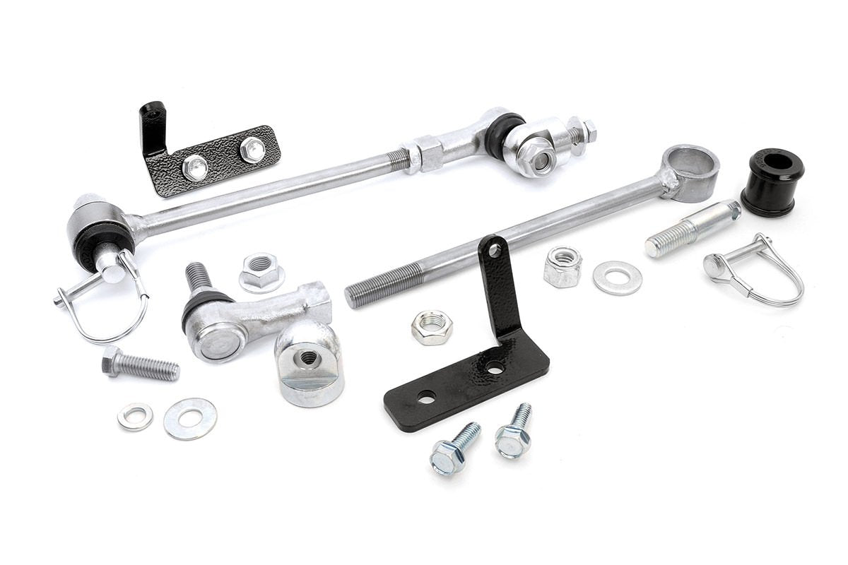 Rough Country Front Sway Bar Disconnects For 84-01 Jeep Xj/Zj/Mj | 3.5-6'' - 1128