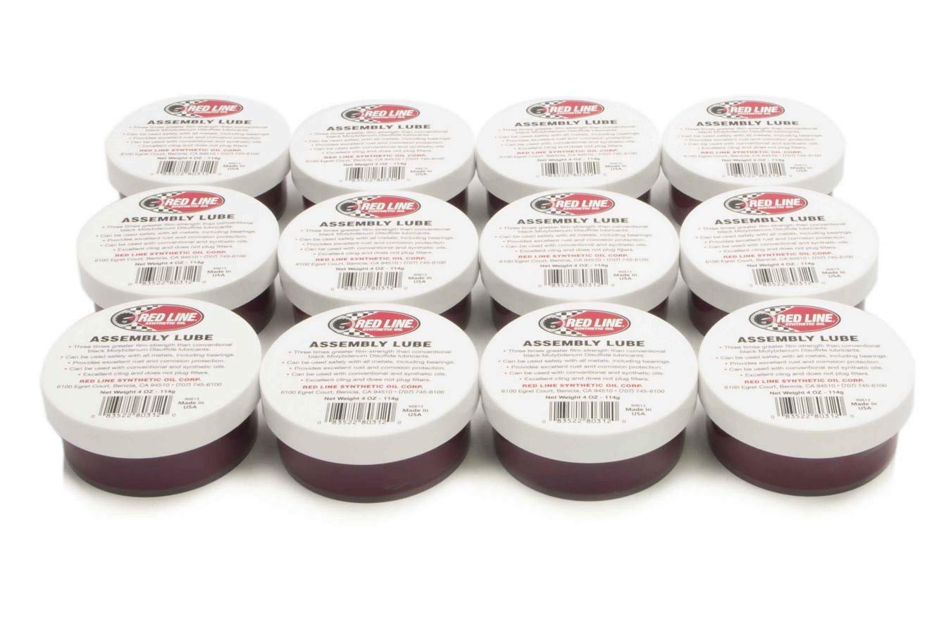 Red Line 80312 Assembly Lube - 4 Ounce Jar (12 Pack)