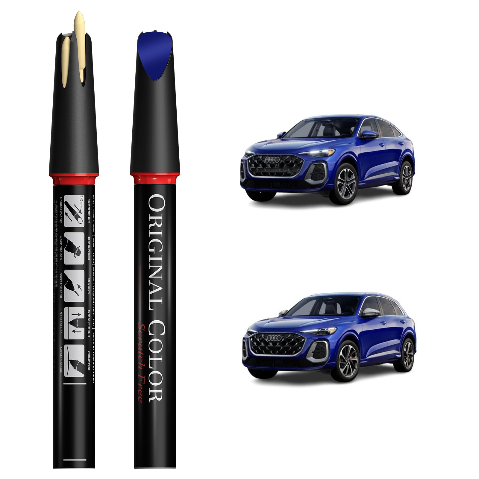 Carhoo LG5C/6I6I Ultra Blue Metallic Suitable for Audi Exact Match Touch Up Paint Pen Car Scratch Repair - Genuine Custom Color(
