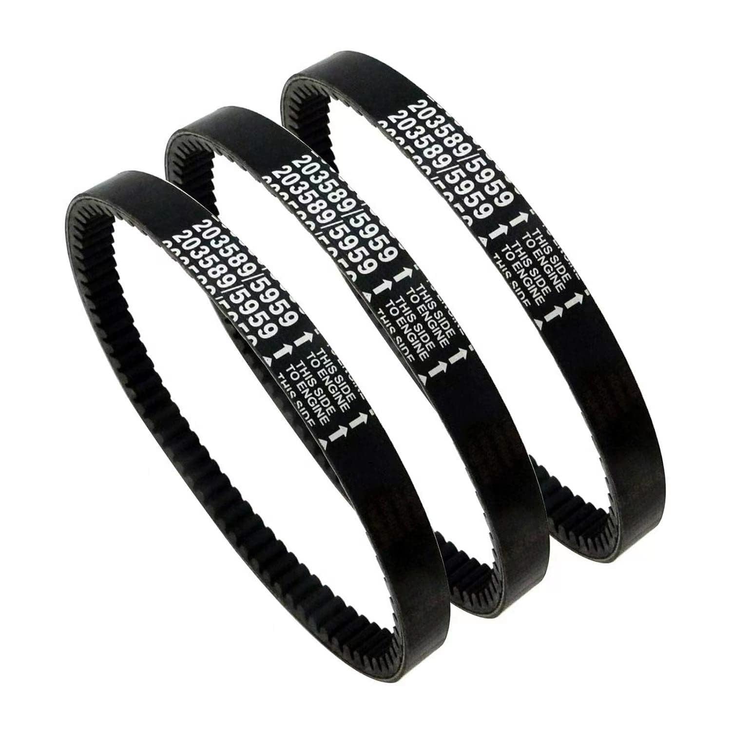 Yonqifon 3 Pack Of Kt196 Drive Belt For 30 Series Go Kart Drive Belt Fit For Manco 5959 / Comet 203589