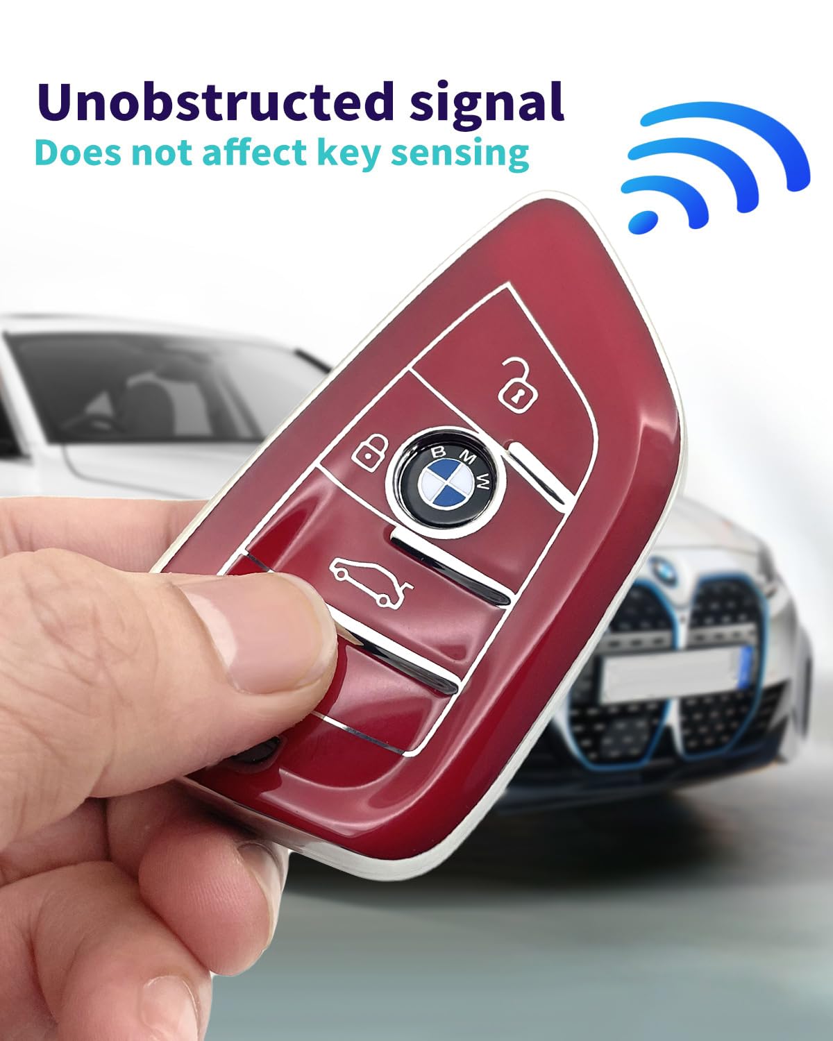 Haoyoumei Advanced Soft Tpu Key Cover Suitable For Bmw X1 X3 X4 X5 X6 X7 M5 M6 1 3 4 5 6 7 Gt3 Gt5 Gt6 Smart Key (Type B Red Cas