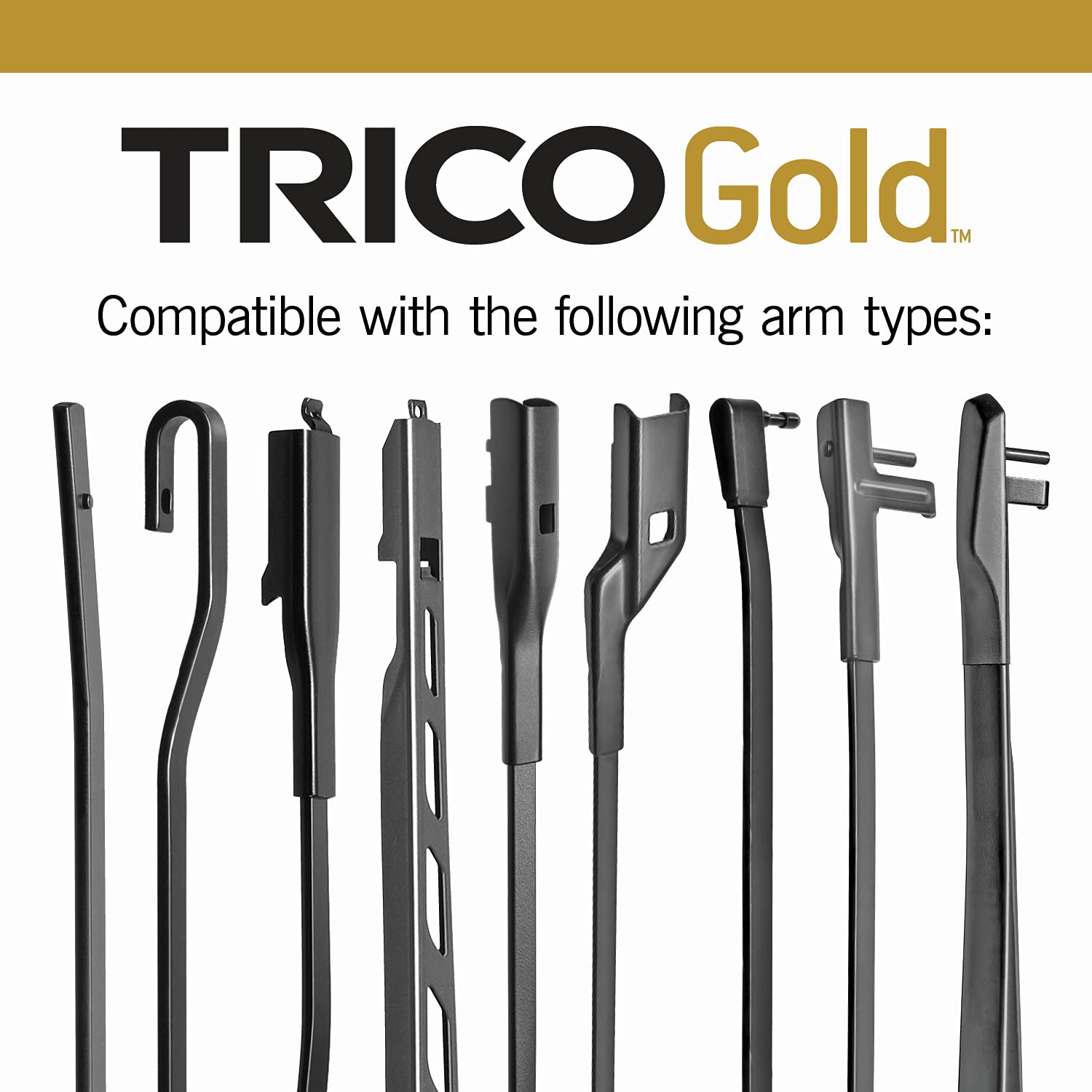 TRICO Gold (18-2220) 22 & 20 Inch Pack of 2 Automotive Replacement Windshield Wiper Blades for My Car Super Premium All Weather