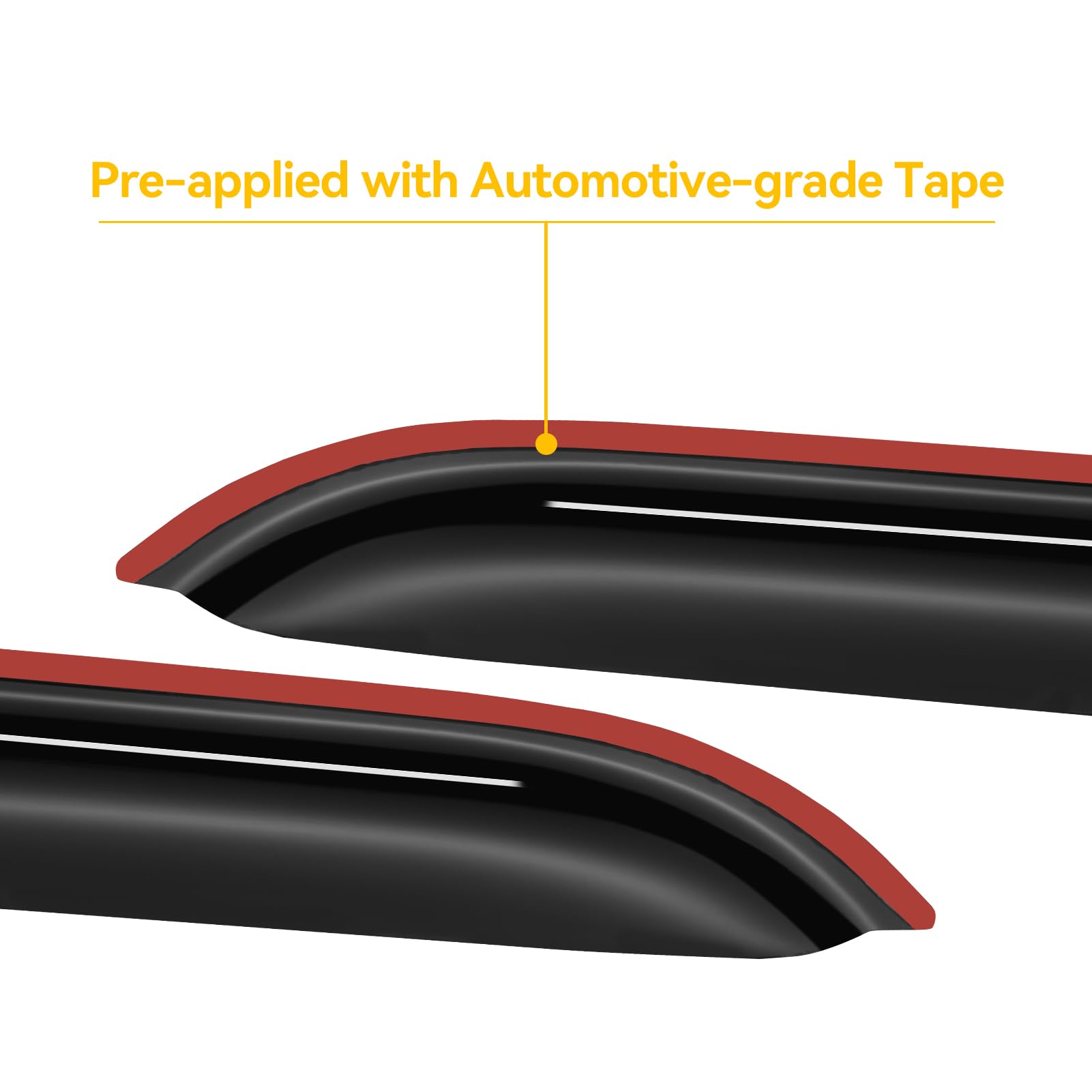 Cxdar Window Rain Guards Visors For 2013-2019 Ford Escape, Out-Channel Window Vent Wind Deflectors Shades For 13-19 Escape