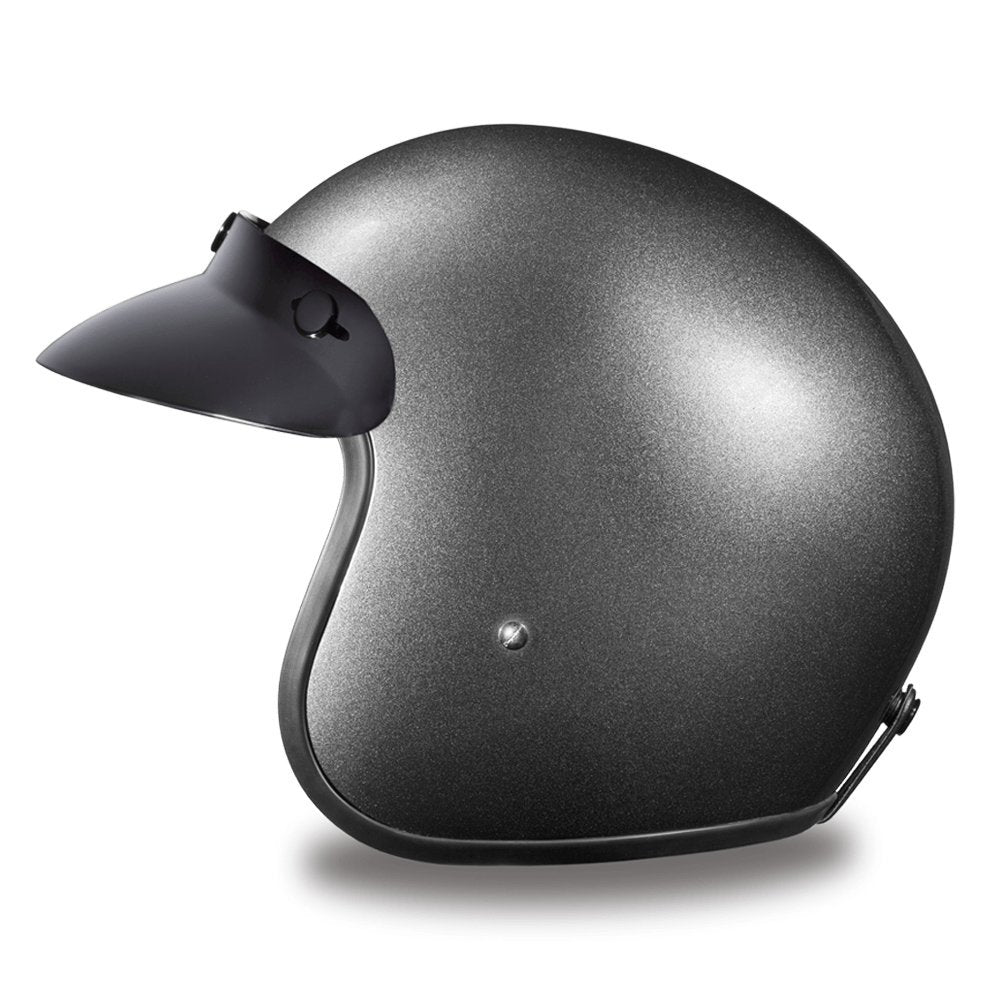 Daytona Helmets 3/4 Open Face Motorcycle Helmet - Dot Approved [Gun Metal Grey Metallic] [Xl]