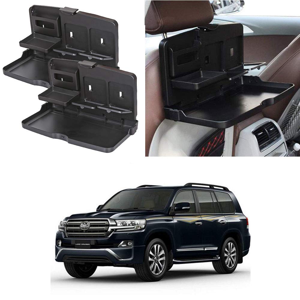 Oshotto (FT02) Car Backseat Food Travel Dining Meal & Snaks Tray & Cup Holder Compatible with Toyota Urban Cruiser (Black)  Se
