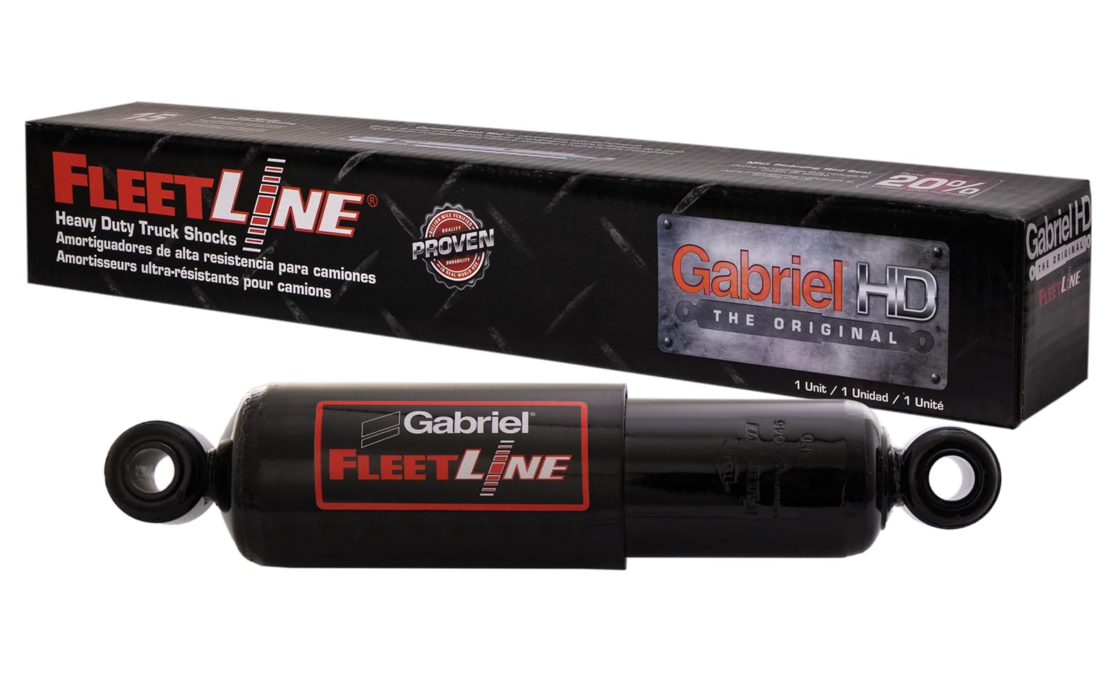 Gabriel 85338 Fleetline Heavy Duty Rear Shock Absorbers For Hendrickson Trailer Suspension Systems Intraax; Utility Trailer Flat