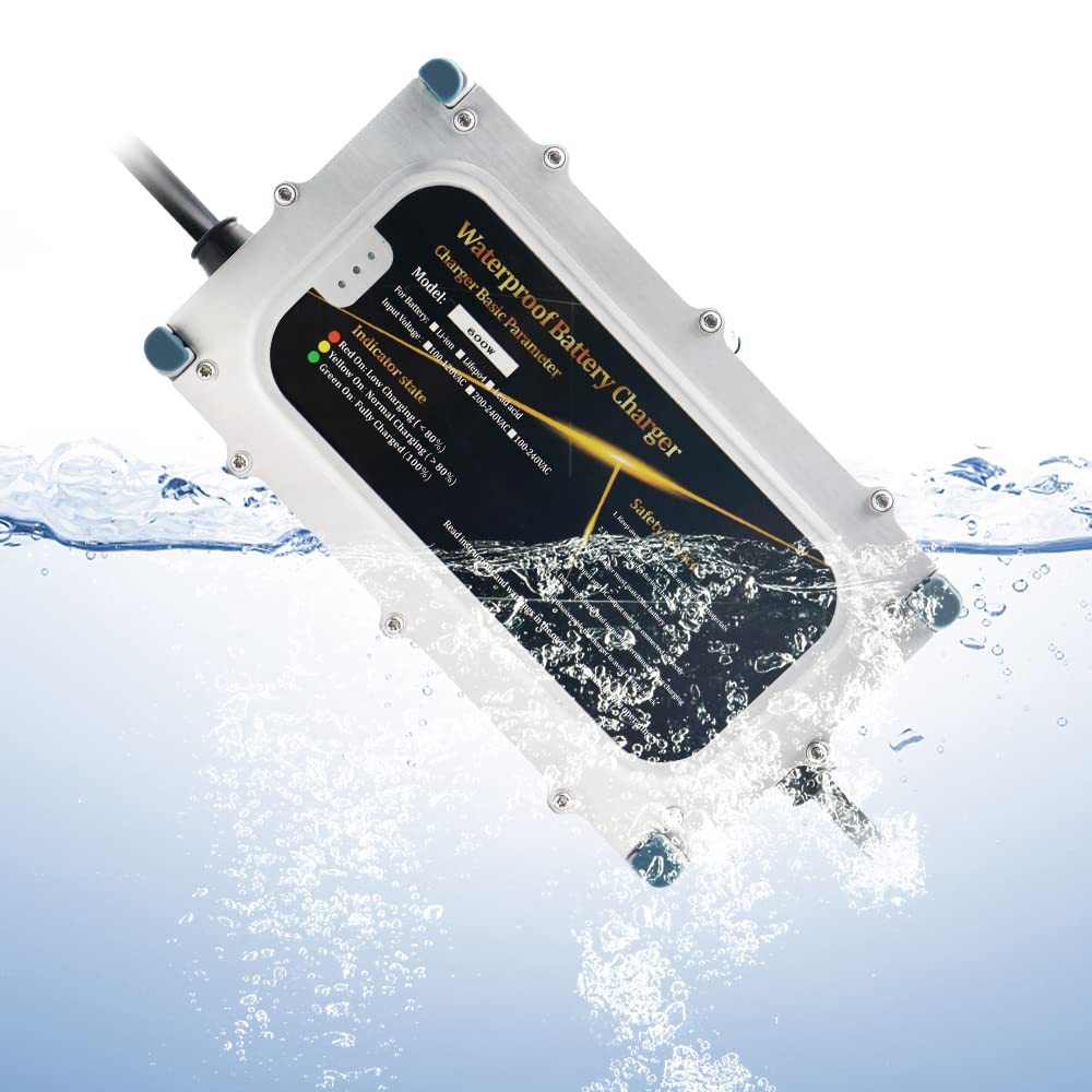 Abakoo 36V 12A Battery Charger for Ez-Go TXT Marathon 83-94, Silver, IP67 Waterproof, SB50 Connector