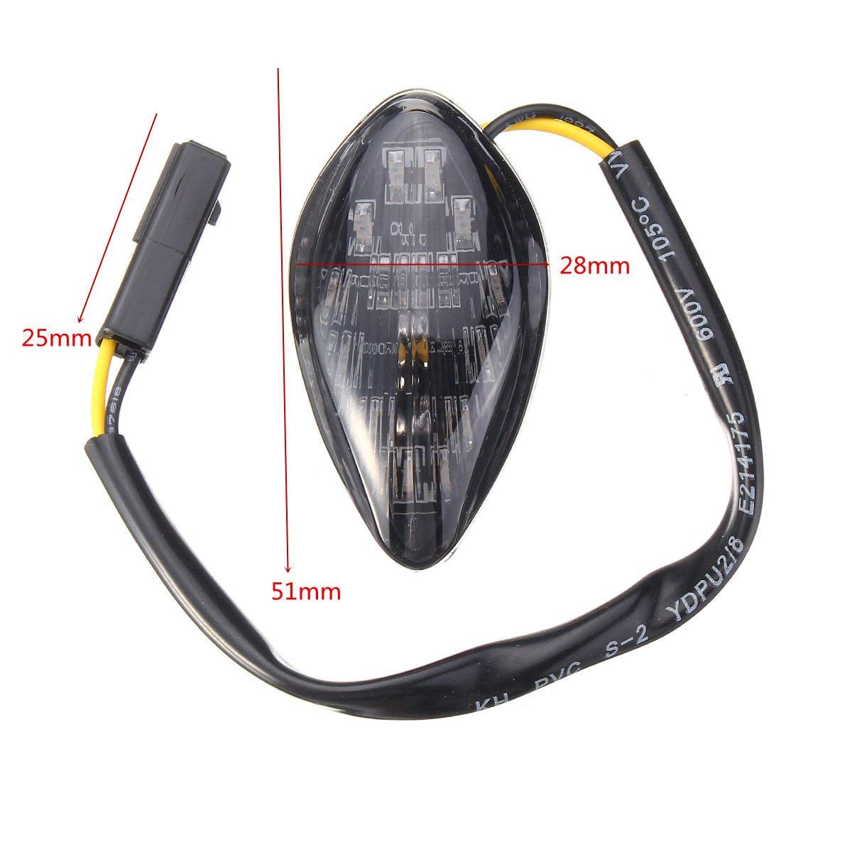 Vofono Turn Signal Compatible With For Honda Grom 2013-2019 Front Amber Flush 12 Led Turn Signals Blinkers Pack Of 2
