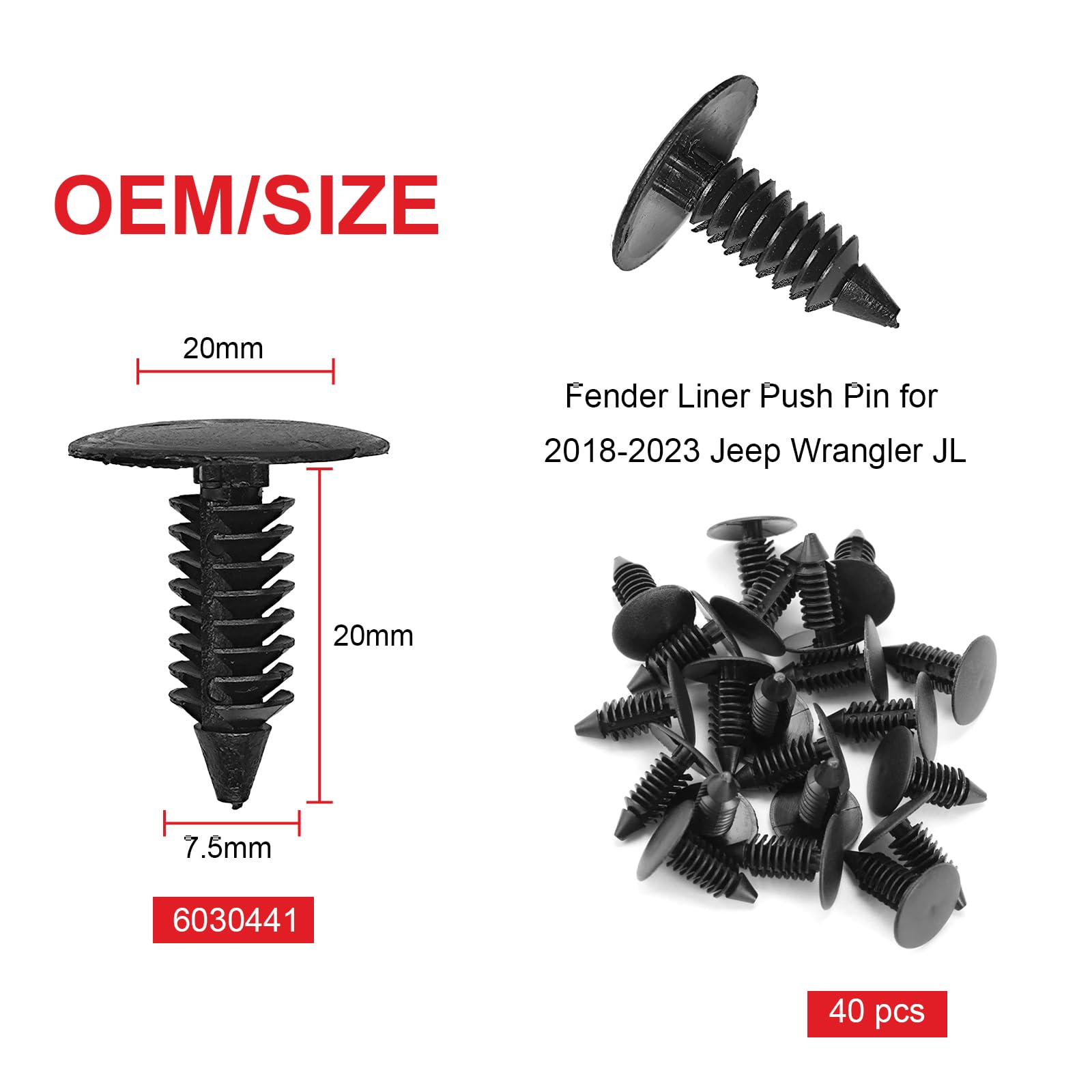161Pcs Fender Clips For 2007-2022 Jeep Wrangler Jl Jk & 2005-2010 Grand Cherokee, Retainer Push Pins 6030441, Plastic Rivets 650