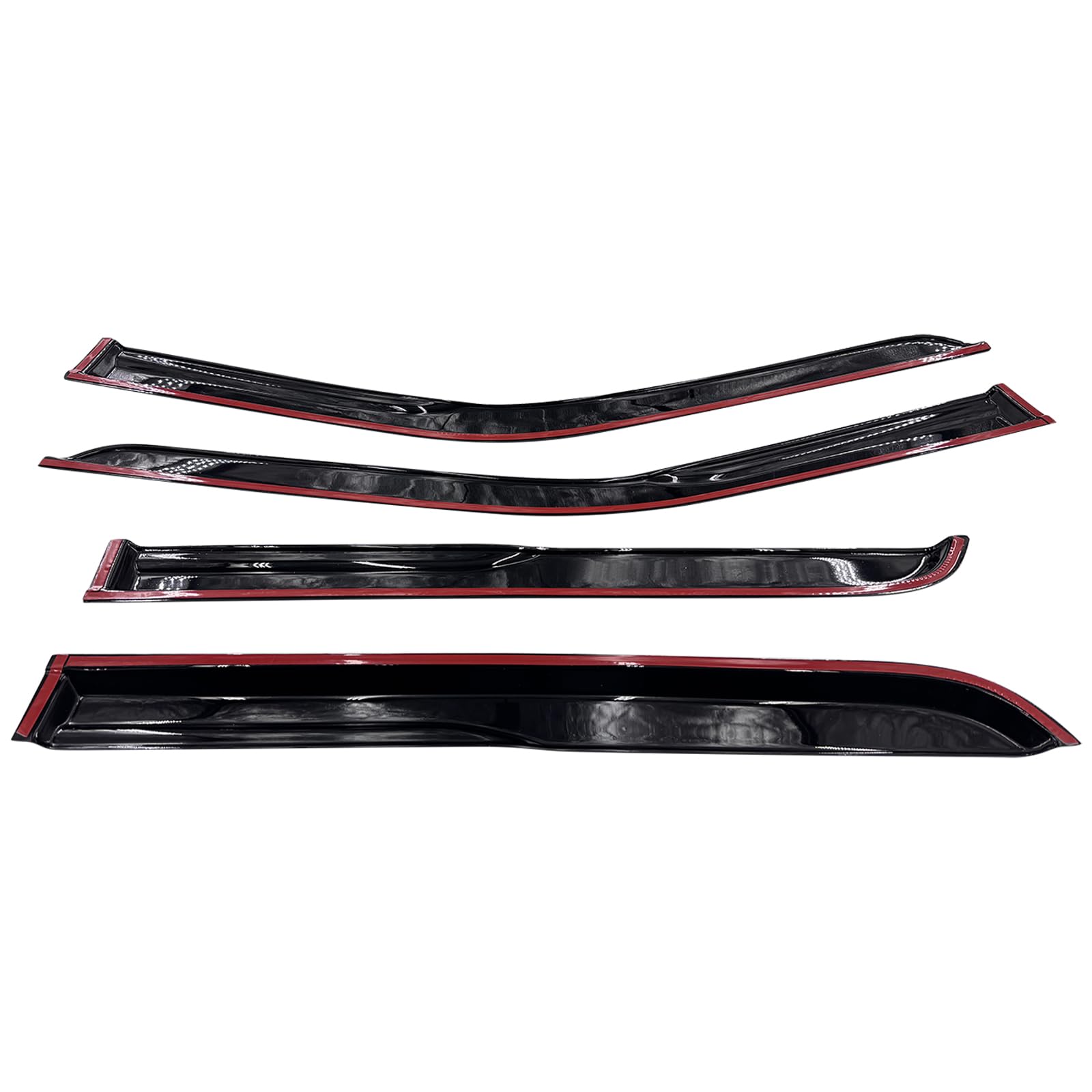 DYRDINSHOW Rain Guards - Window Visors for 2015-2024 F150 SuperCrew, F250-F550, Black, 4 PCS