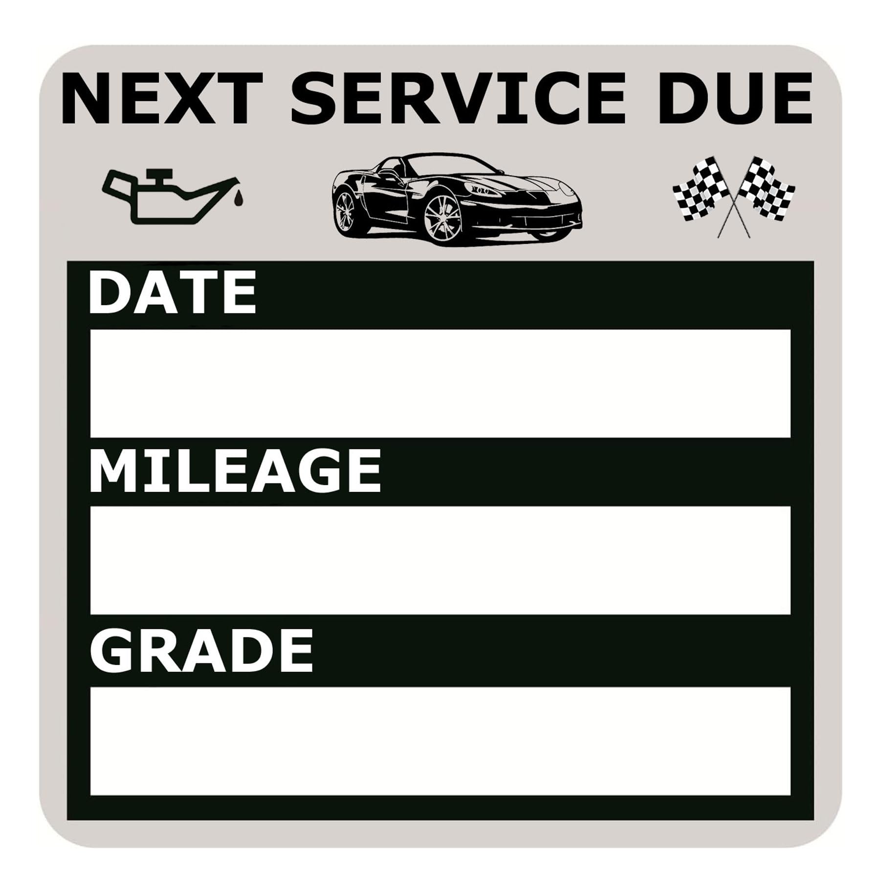 NOYOC Oil Change Stickers, Static Cling 120 Count 2x2 Inches Oil Change Reminder Sticker for Windshield, No Residue Clear Next S