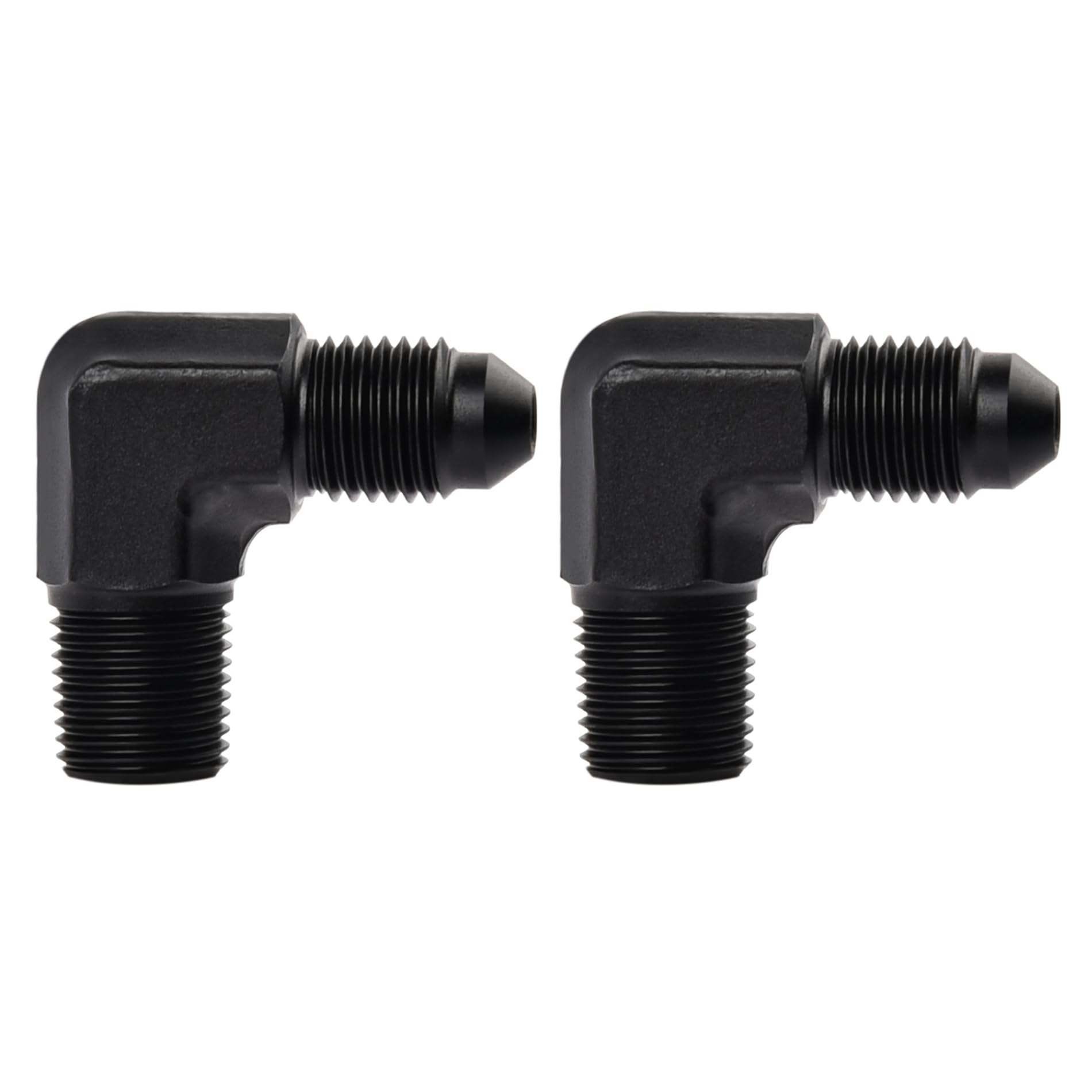 Evil Energy 3An To 1/8'' Npt Male 90 Degree Fitting Aluminum Balck 2Pcs