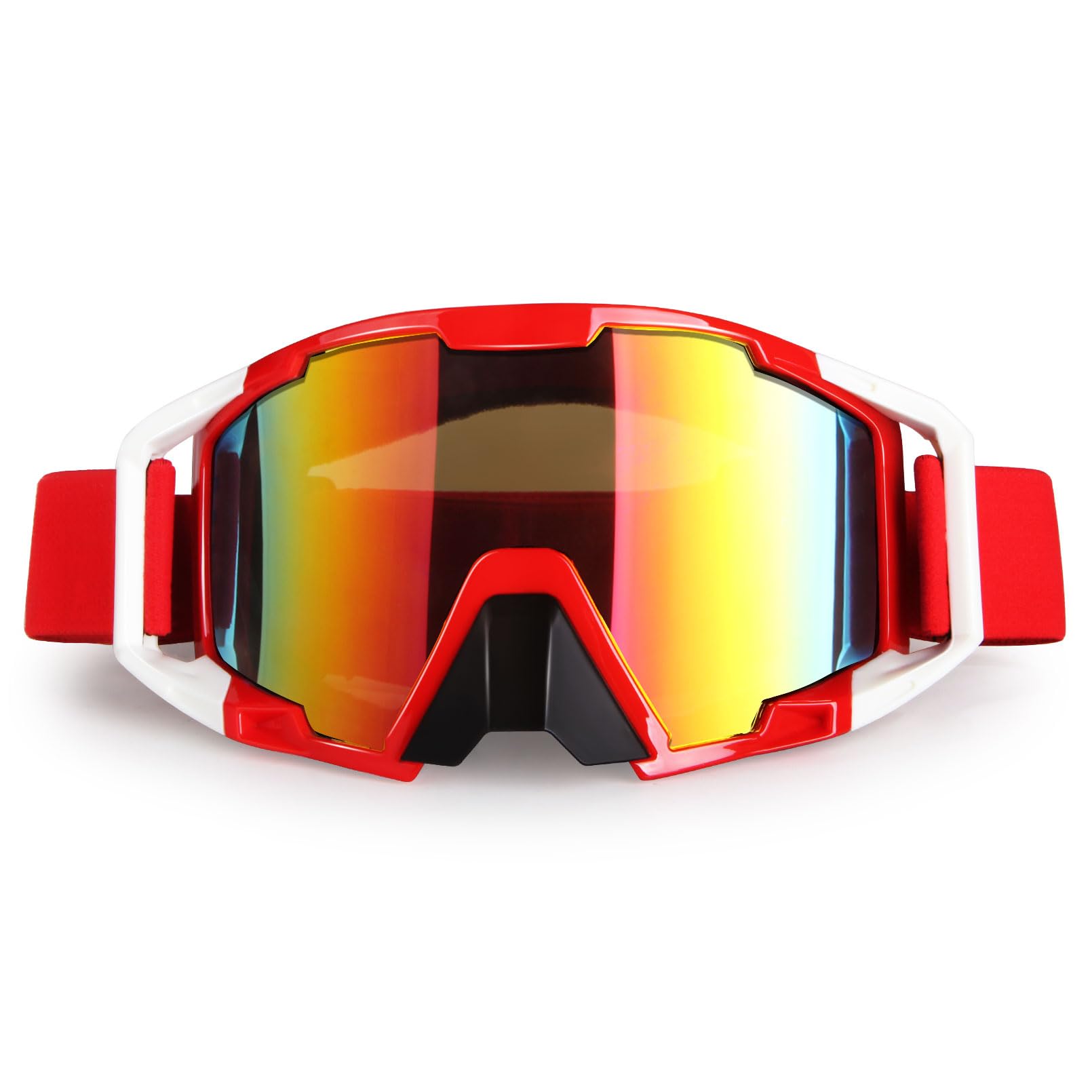 Xyop Atv Goggles Dirt Bike Goggles Motorcycle Motocross Goggles Wide Vision Glasses Bike Riding Goggles Ski Goggle Uv400 Anti-Fog Scratch Windproof Dustproof For Men Women Youth Kids Colorful Lens