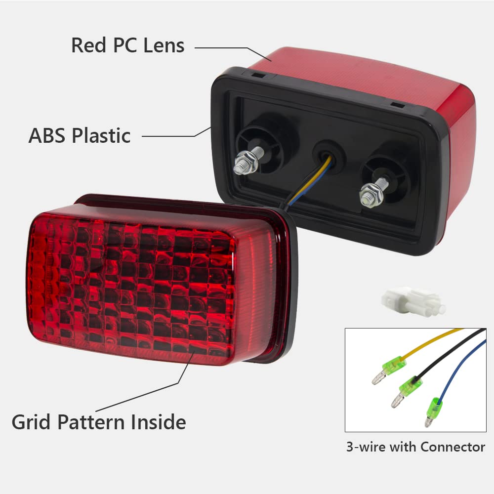 KICRY ATV LED Tail Light OEM Taillight 5KM-8472C-10-00 Compatible with Yamaha Rhino Kodiak Grizzly Big Bear Bruin Wolverine Viki