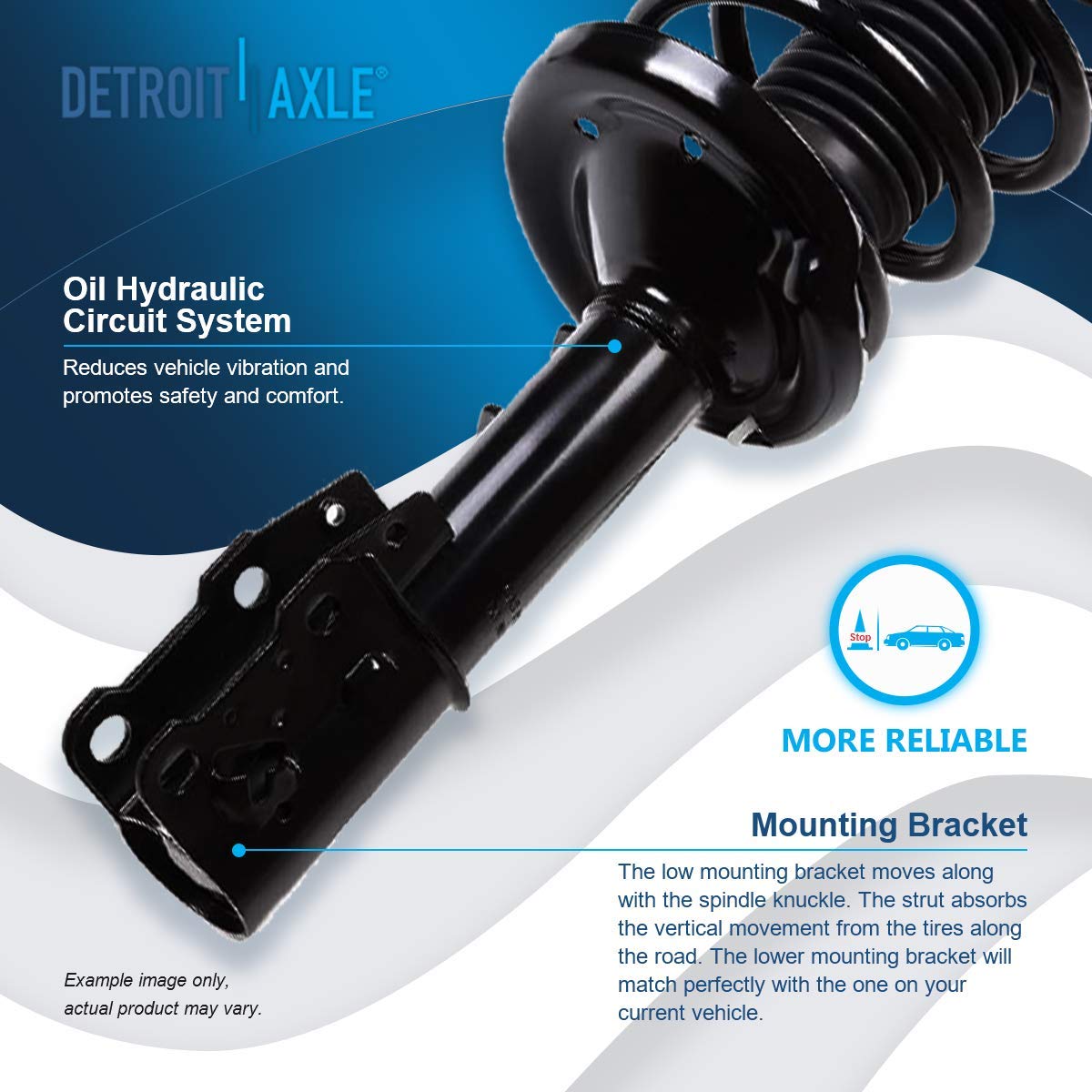 Detroit Axle - Front End 12Pc Suspension Kit For Chevrolet Malibu Pontiac G6 Saturn Aura, 2 Struts 2 Lower Control Arms 4 Outer